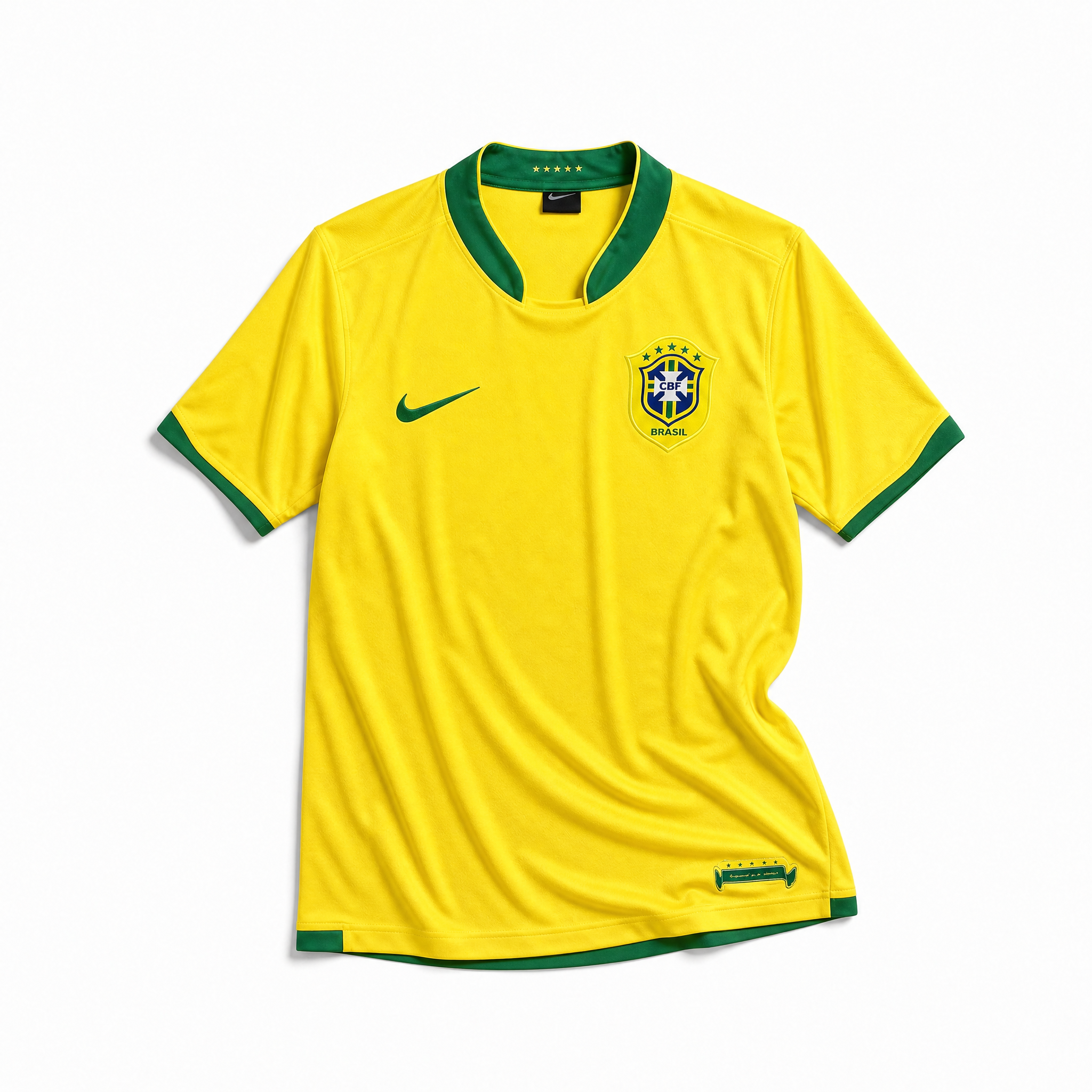 Maglia Brasile 2006 Home vista frontale con stemma nazionale