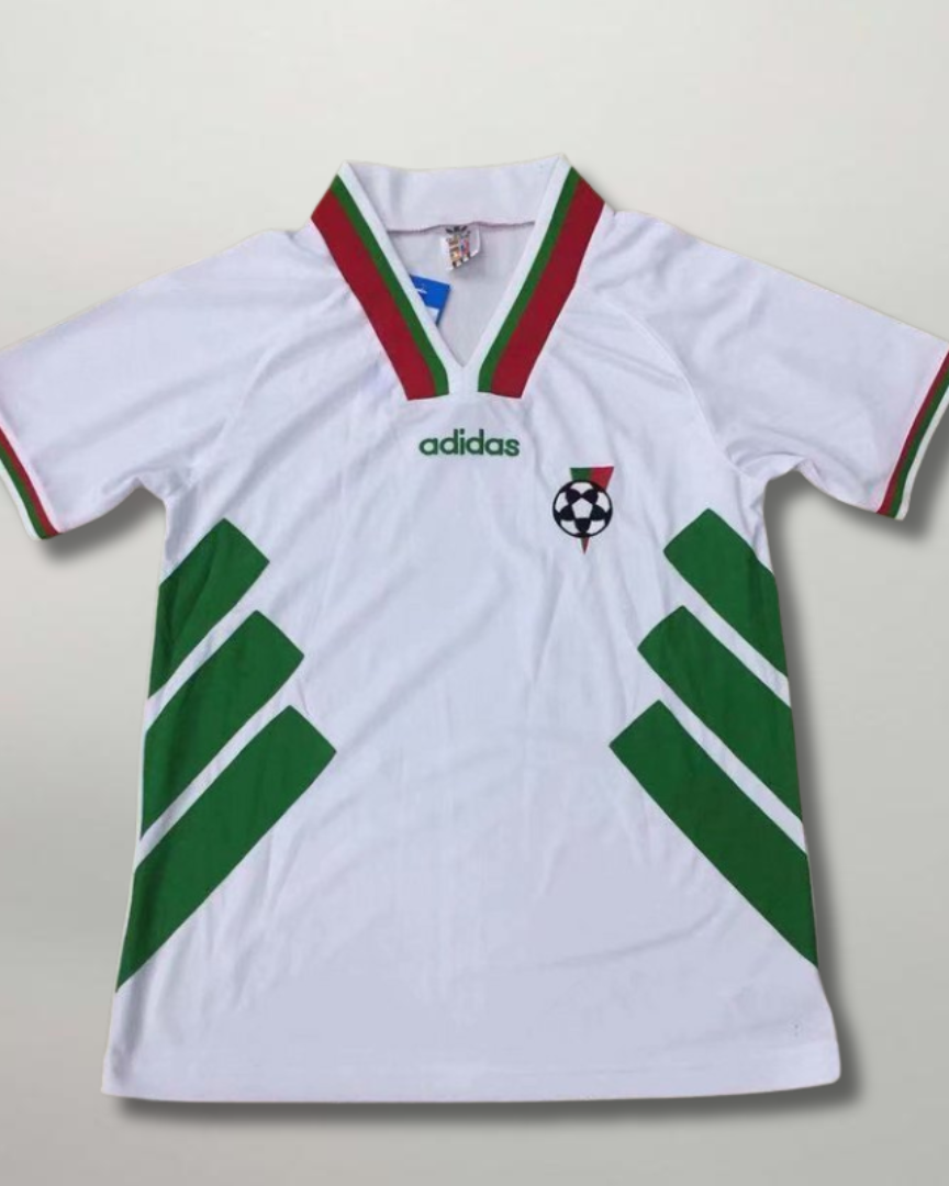 Maglia Bulgaria Home 1994 bianca Adidas con dettagli rossi e verdi