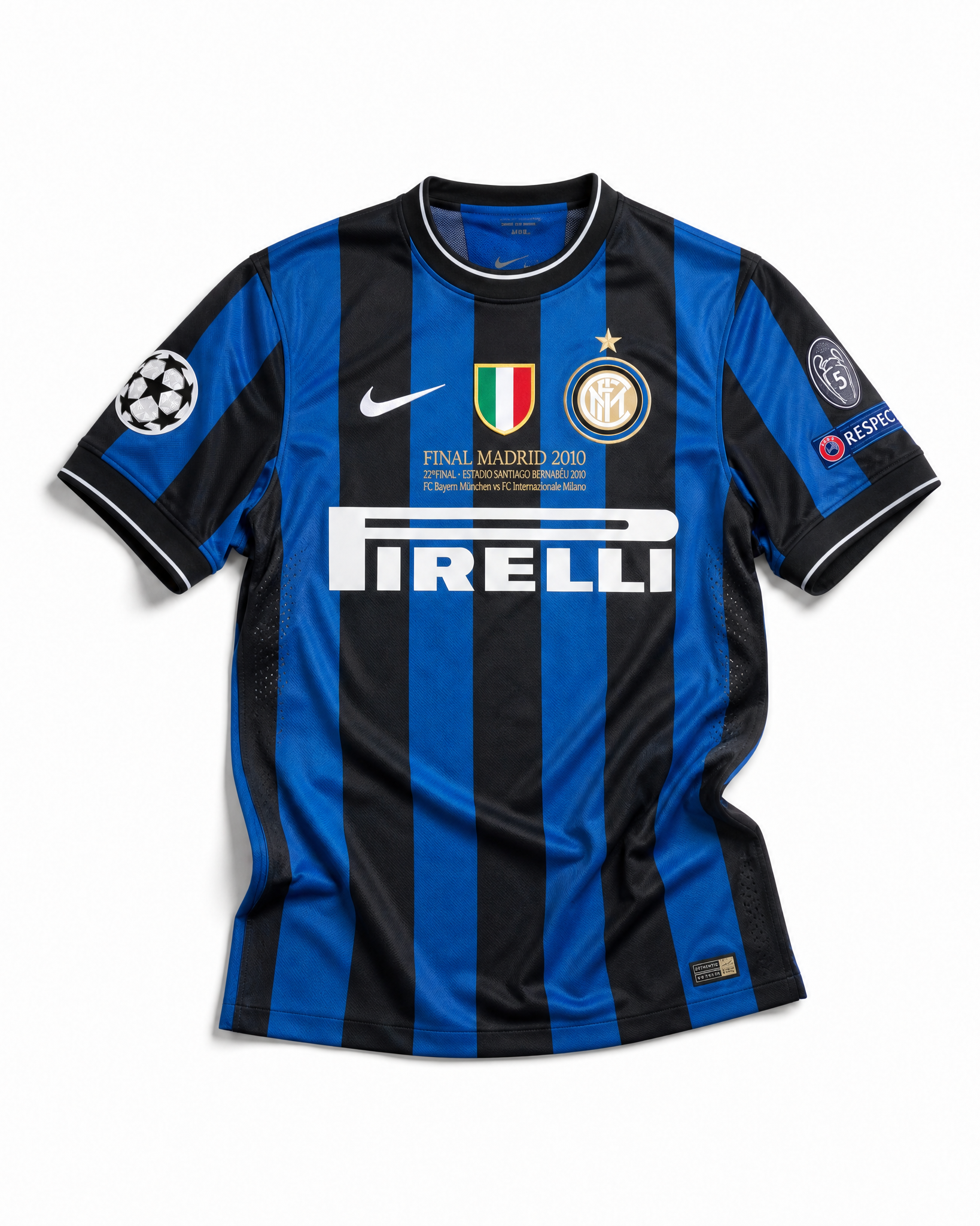 Maglia Inter 2009/10 home finale Champions League nerazzurra vista frontale