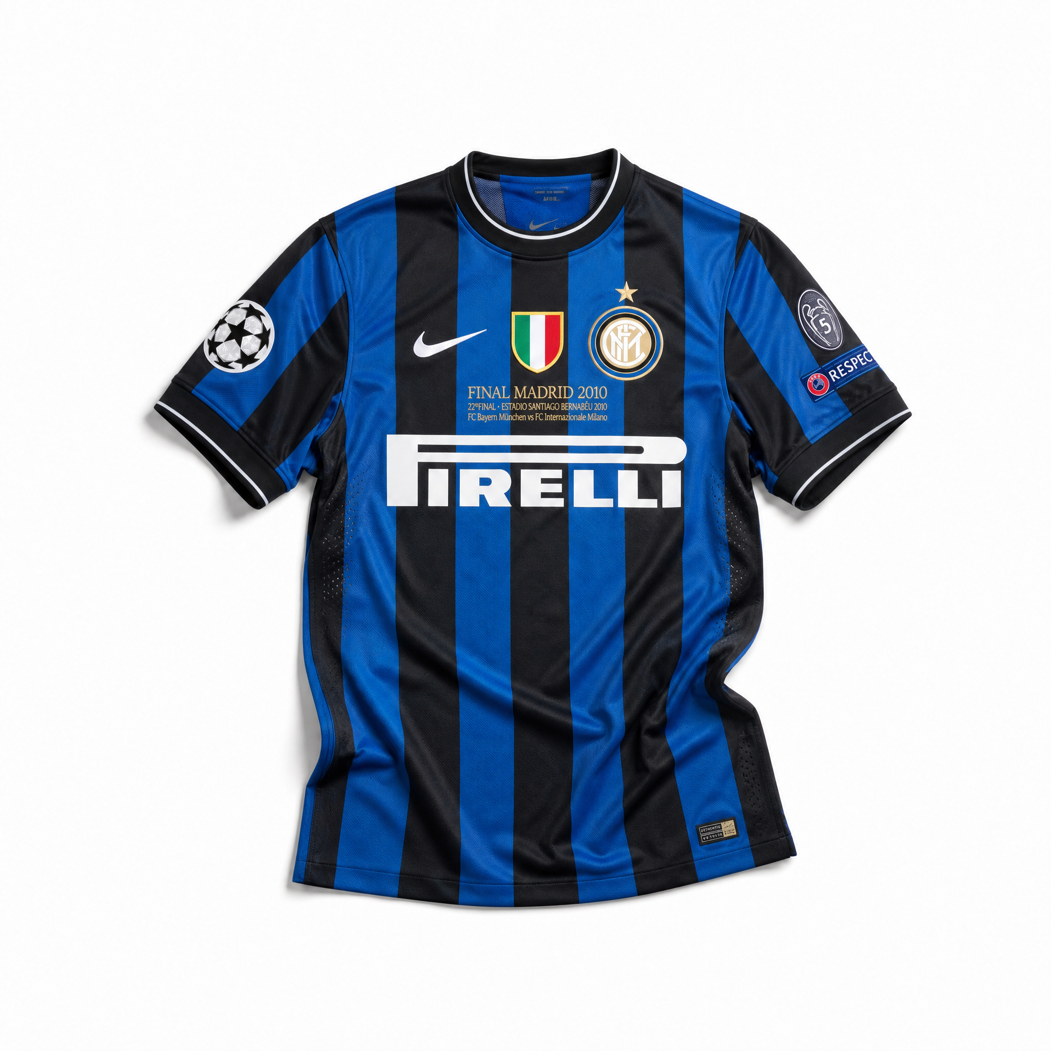 Maglia Inter 2009/10 home finale Champions League nerazzurra vista frontale