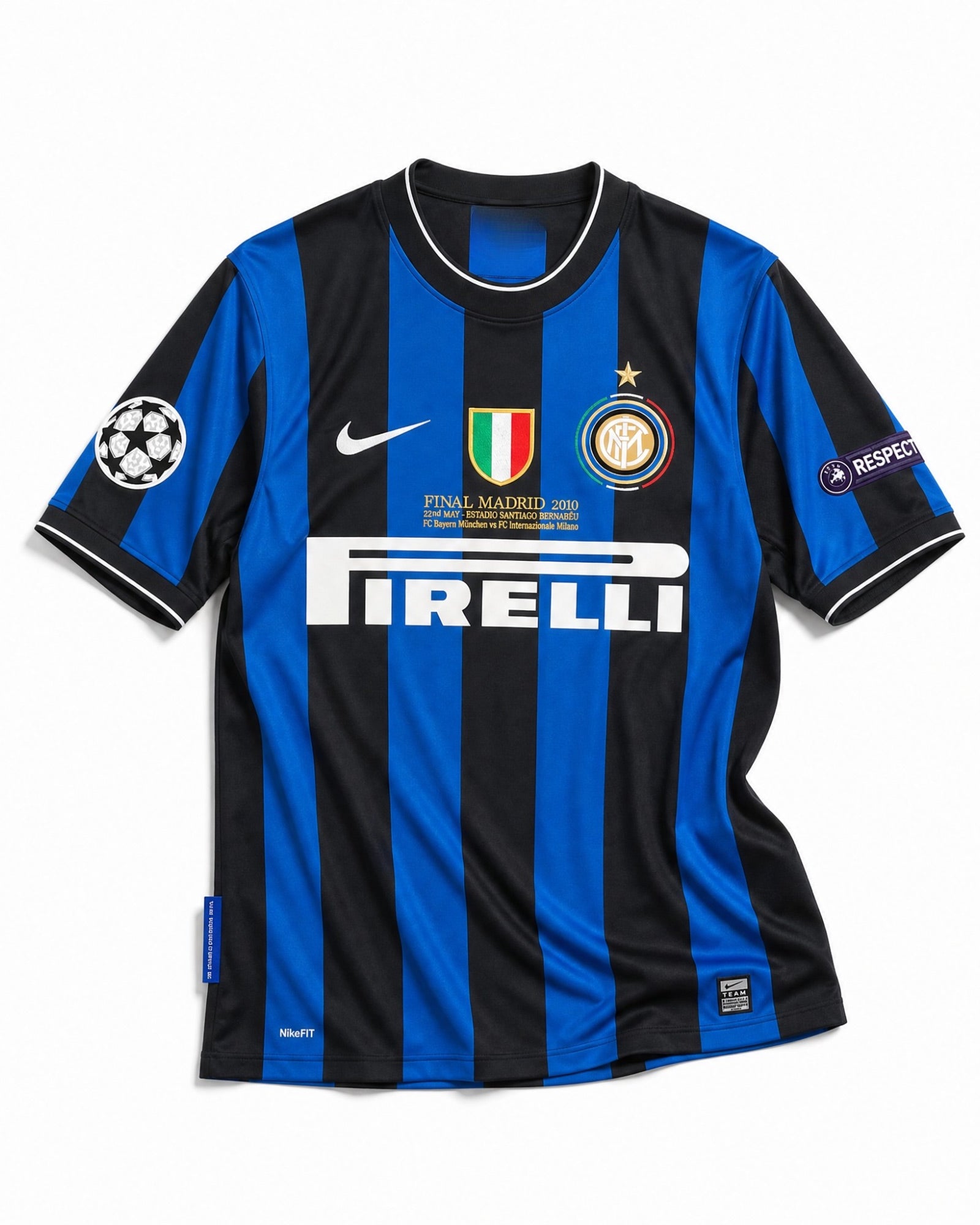 Maglia Inter 2009/10 home finale Champions League nerazzurra vista frontale