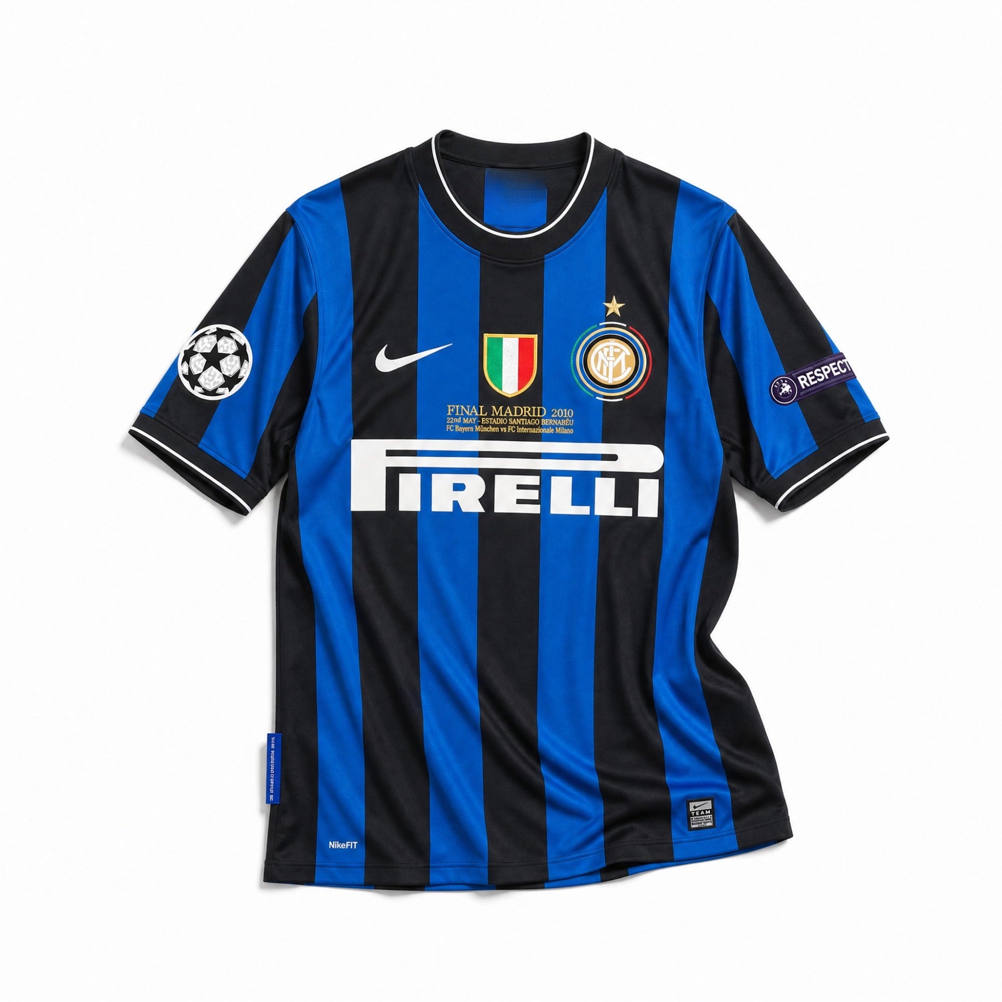 Maglia Inter 2009/10 home finale Champions League nerazzurra vista frontale