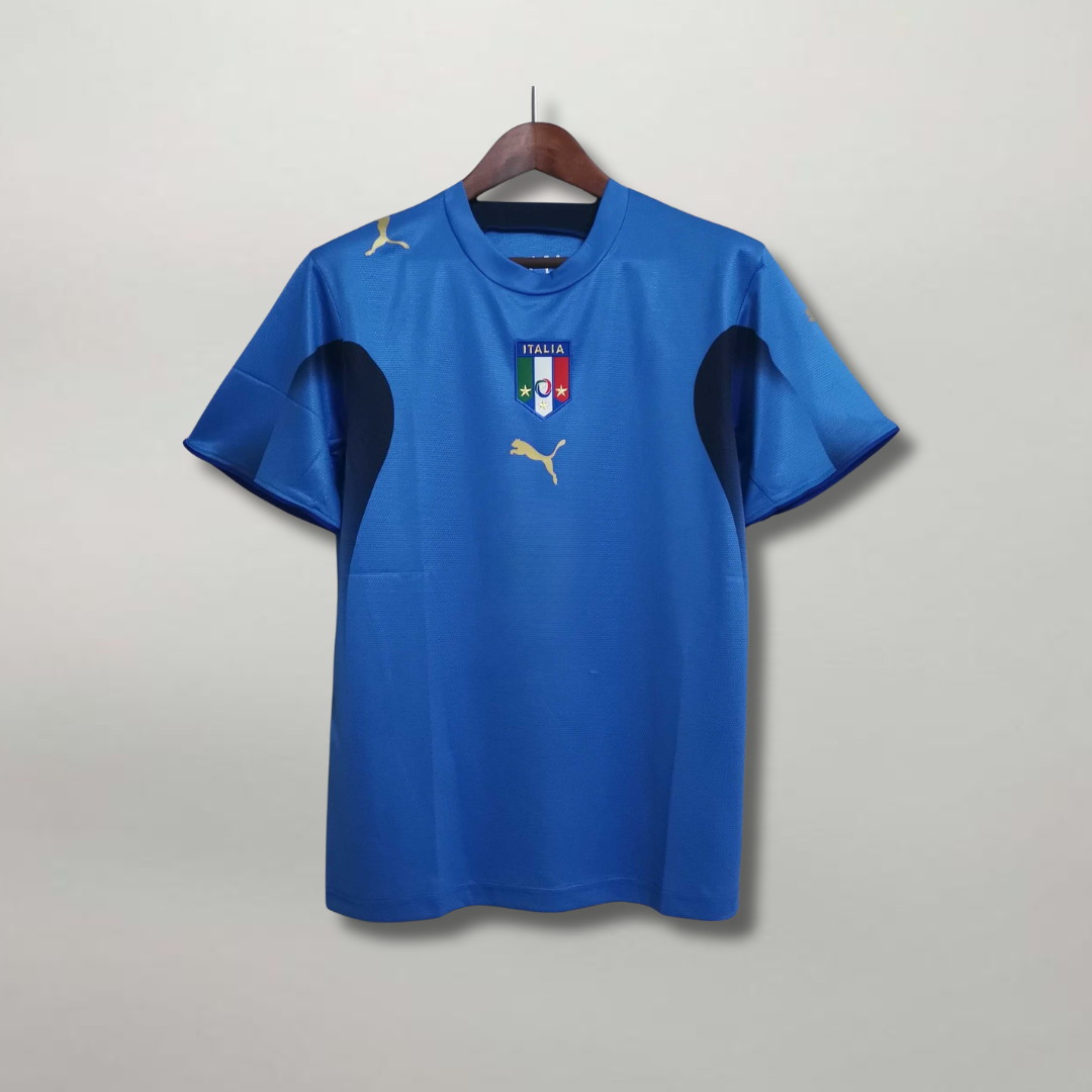 Maglia Italia 2006 home azzurra Puma vista frontale stemma FIGC