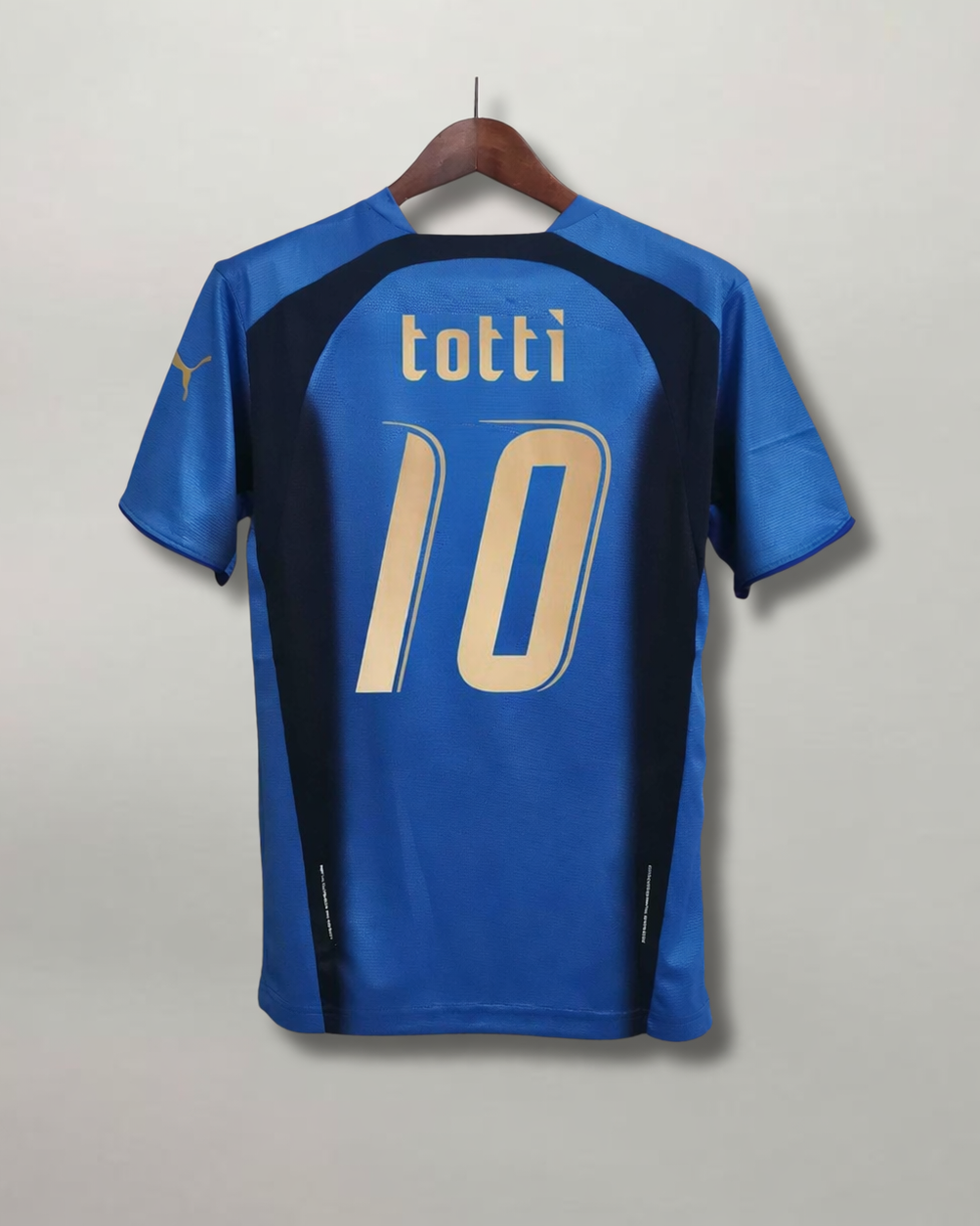 Maglia Italia 2006 retro vista posteriore con numero 10 Totti