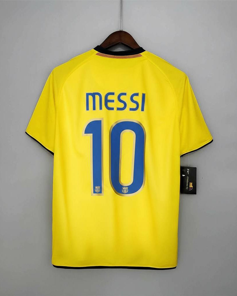 Maglia Messi Barcellona Away 2008/09 gialla numero sul retro