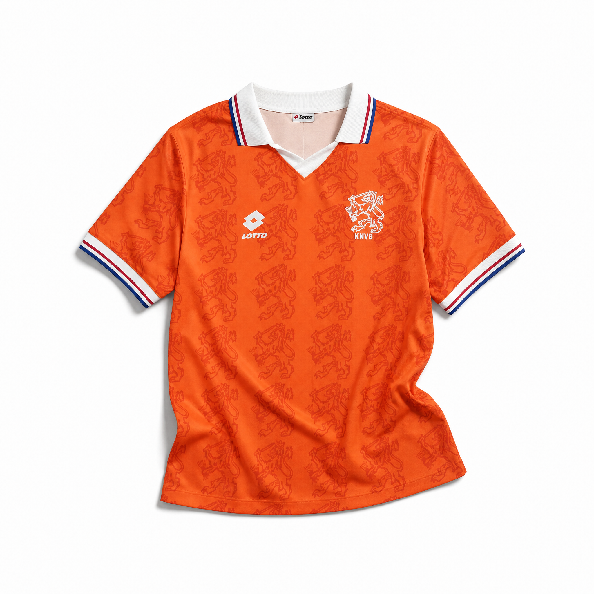BergkampMaglia Olanda 1995 retro vista posteriore design arancione anni 90