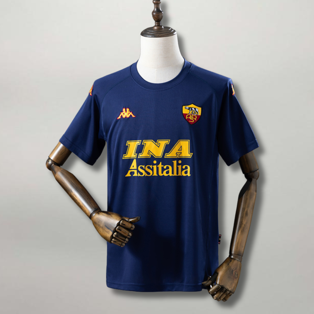 Maglia Roma Third 2000/01 blu Kappa con sponsor INA Assitalia