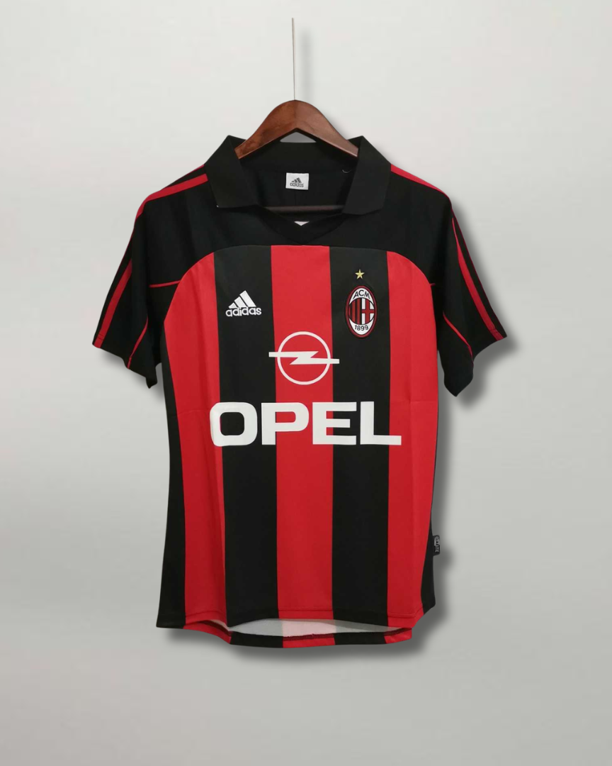 Maglia home Milan 2000/01 rossonera vintage vista frontale