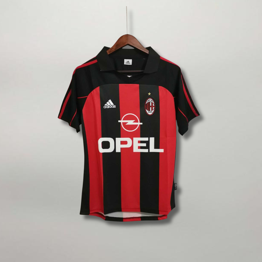 Maglia home Milan 2000/01 rossonera vintage vista frontale