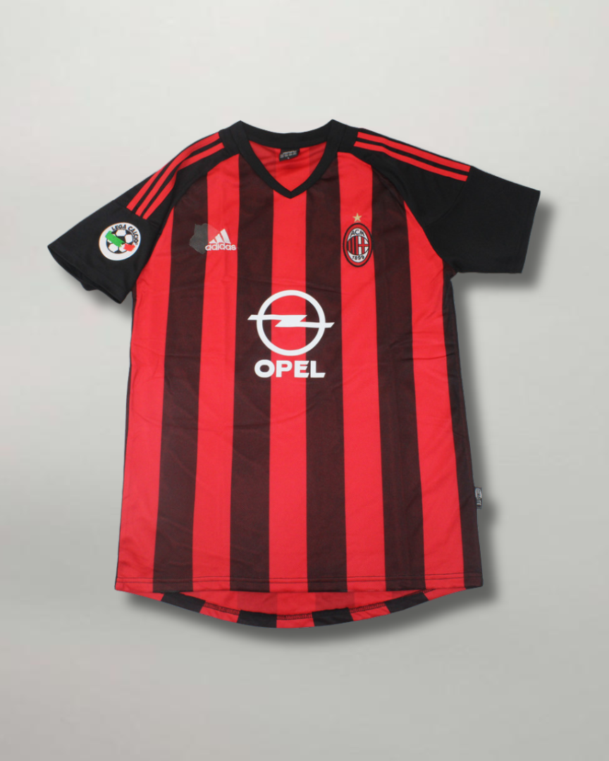 Maglia home Milan 2002/03 rossonera vintage vista frontale
