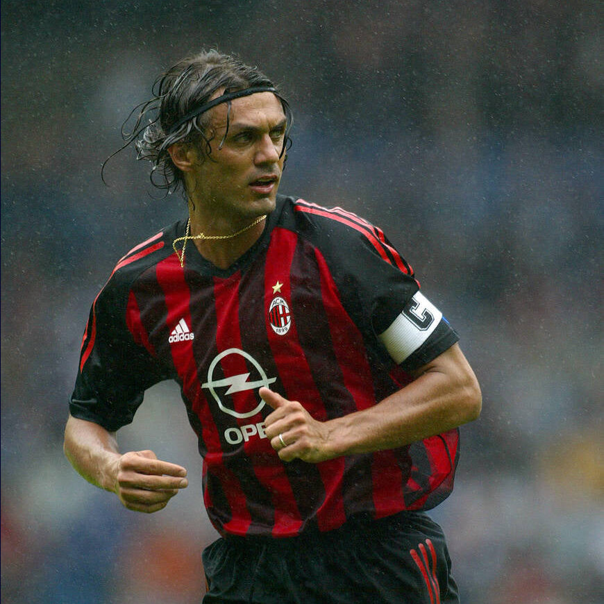 Maldini Milan home 2002/03 design storico rossonero