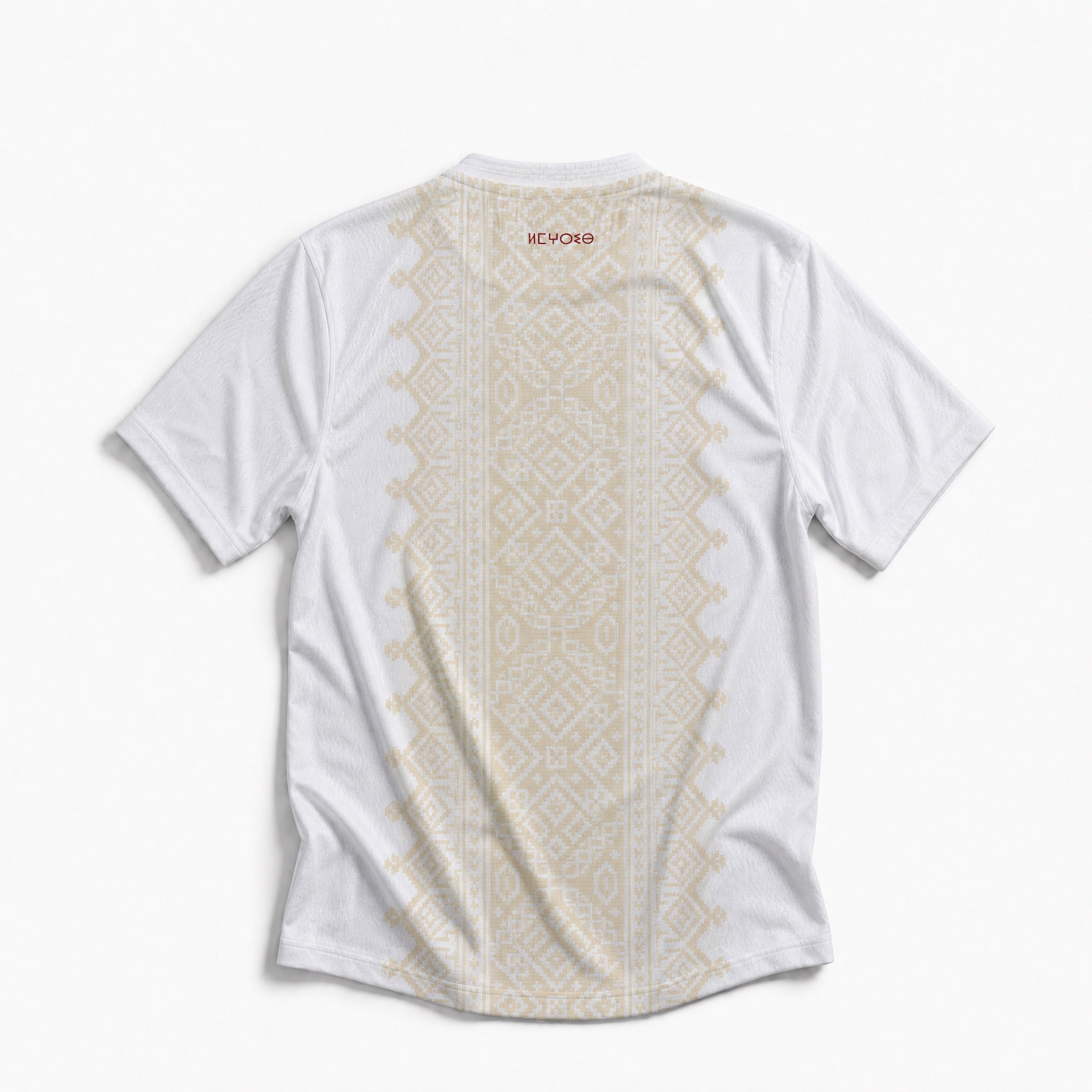 Maglia Away Marocco 2026 World Cup vista posteriore con design bianco elegante.