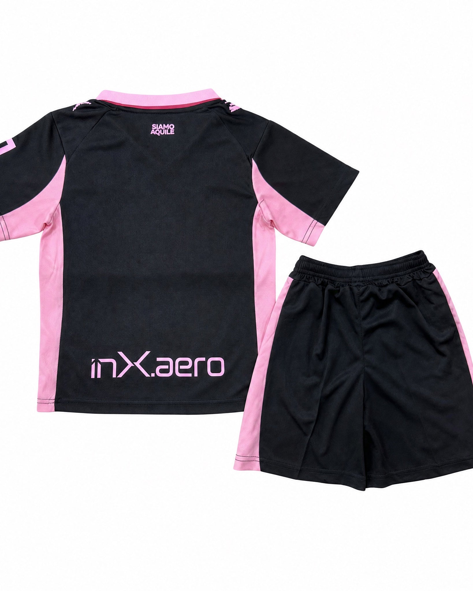 Palermo Completo Away Bambino 2025/26 maglia e shorts vista posteriore