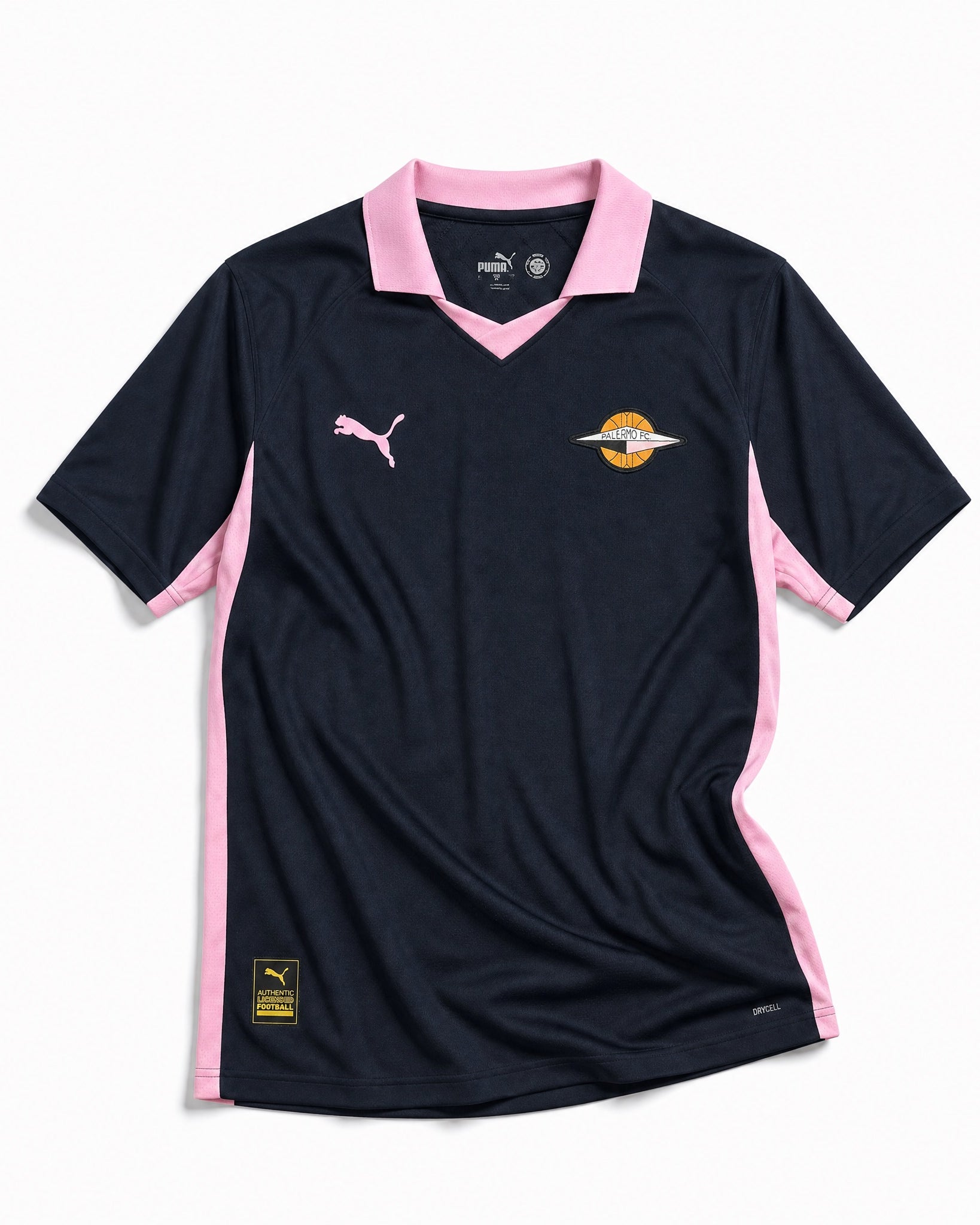 Palermo Maglia Away 2025/26 blu navy e rosa vista frontale
