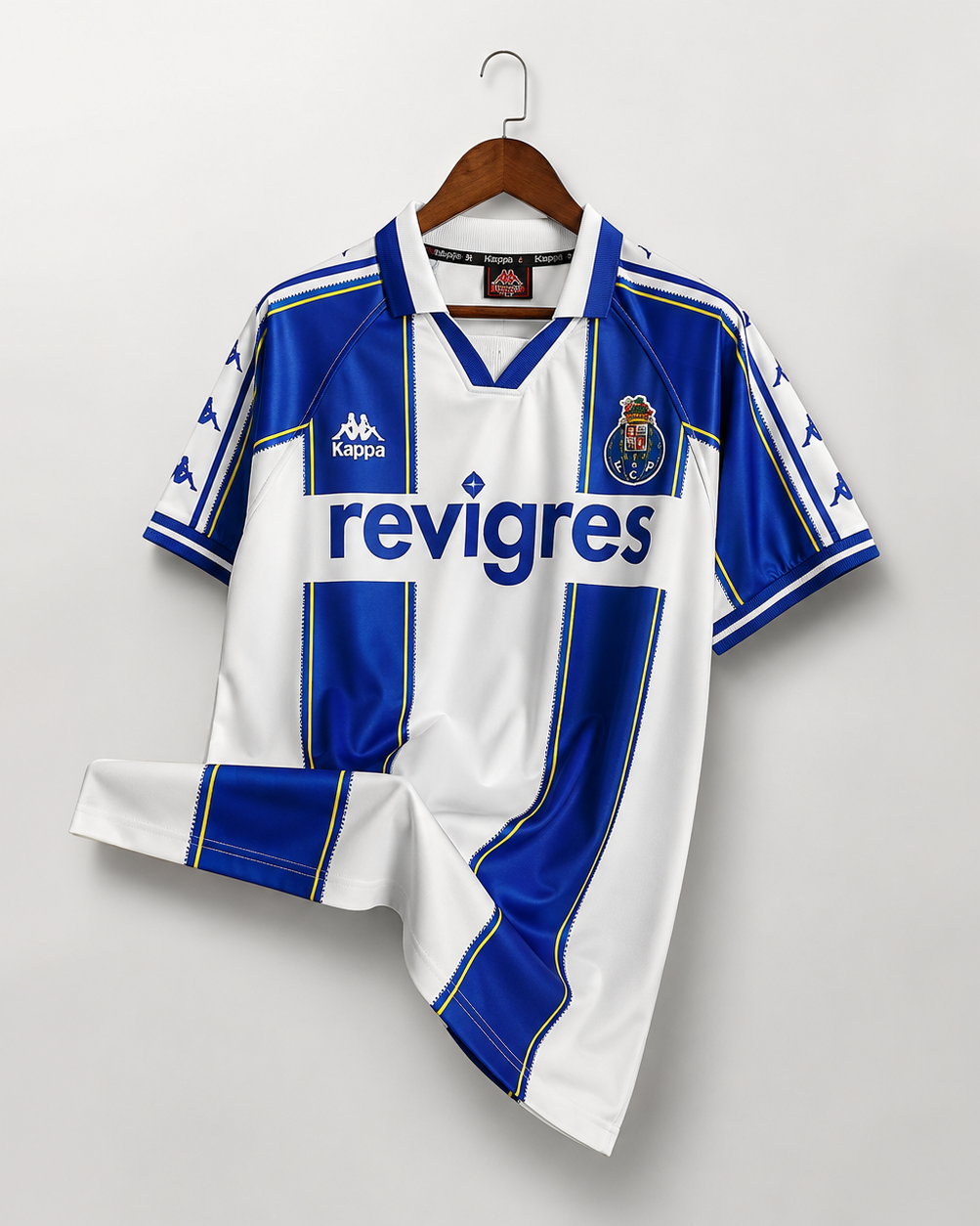 Dettaglio frontale Porto jersey home 1997/99 stile rétro anni 90