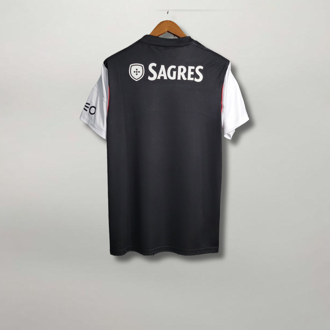 Retro maglia Benfica Away 2013/14 nera con maniche bianche