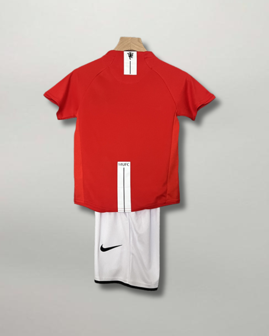 Retro maglia Manchester United Home 2007/08 bambino rossa stile vintage