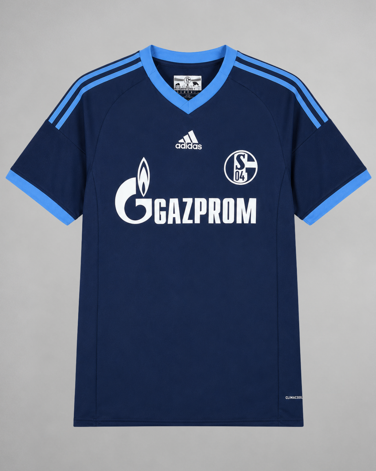 Schalke 04 maglia away 2010/11 blu scuro vista frontale completa