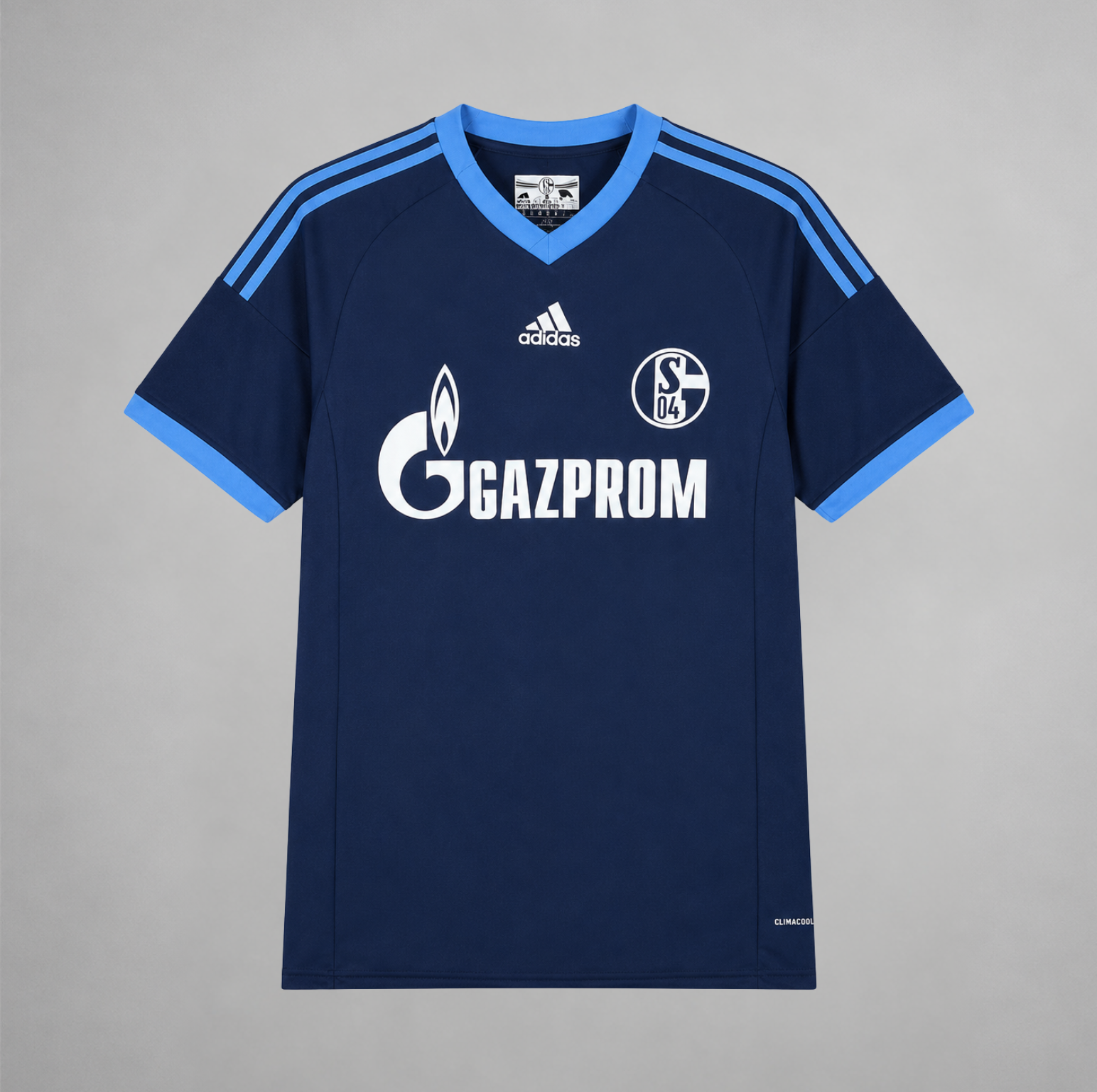 Schalke 04 maglia away 2010/11 blu scuro vista frontale completa