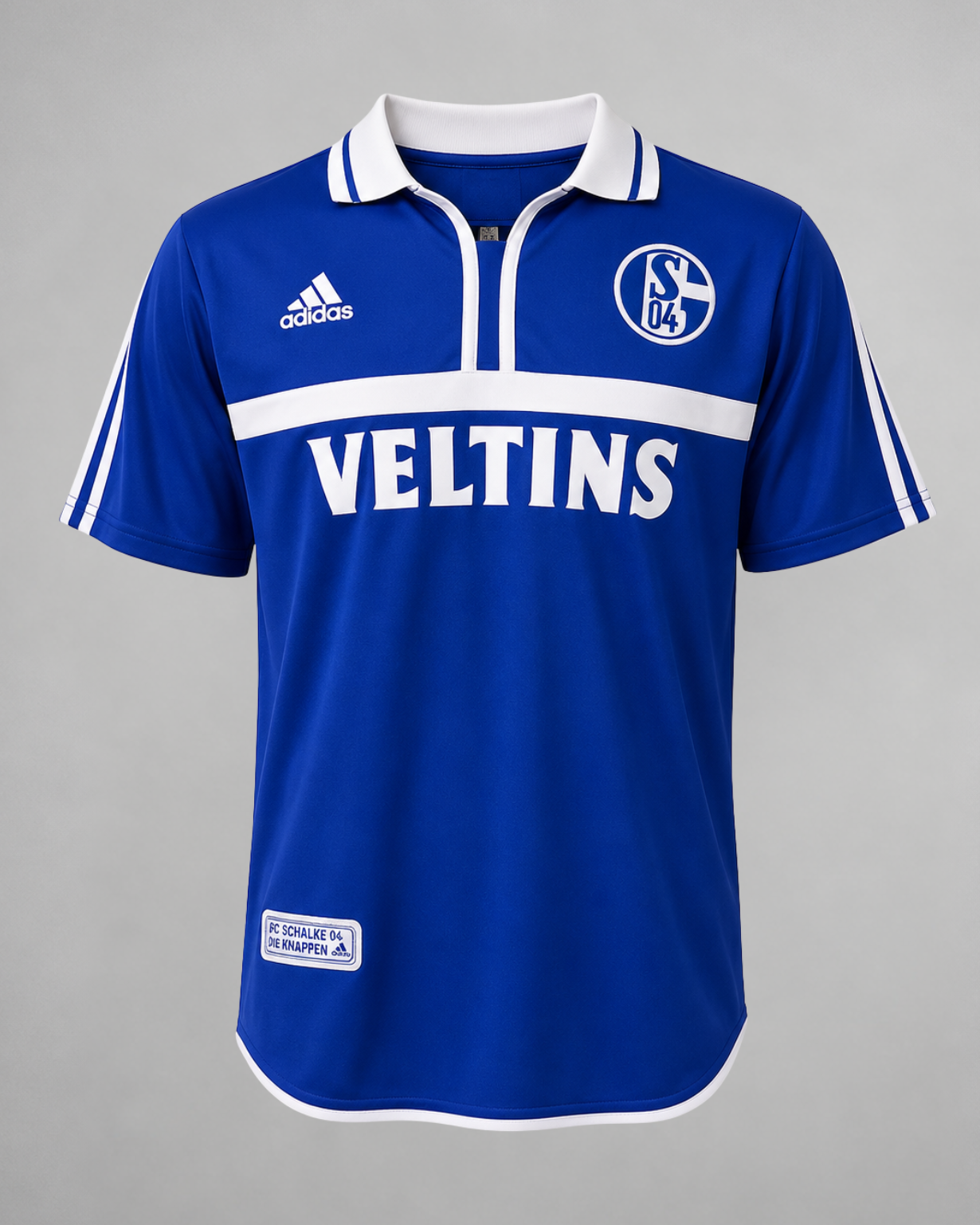 Schalke 04 maglia home 2000/02 blu reale vista frontale completa