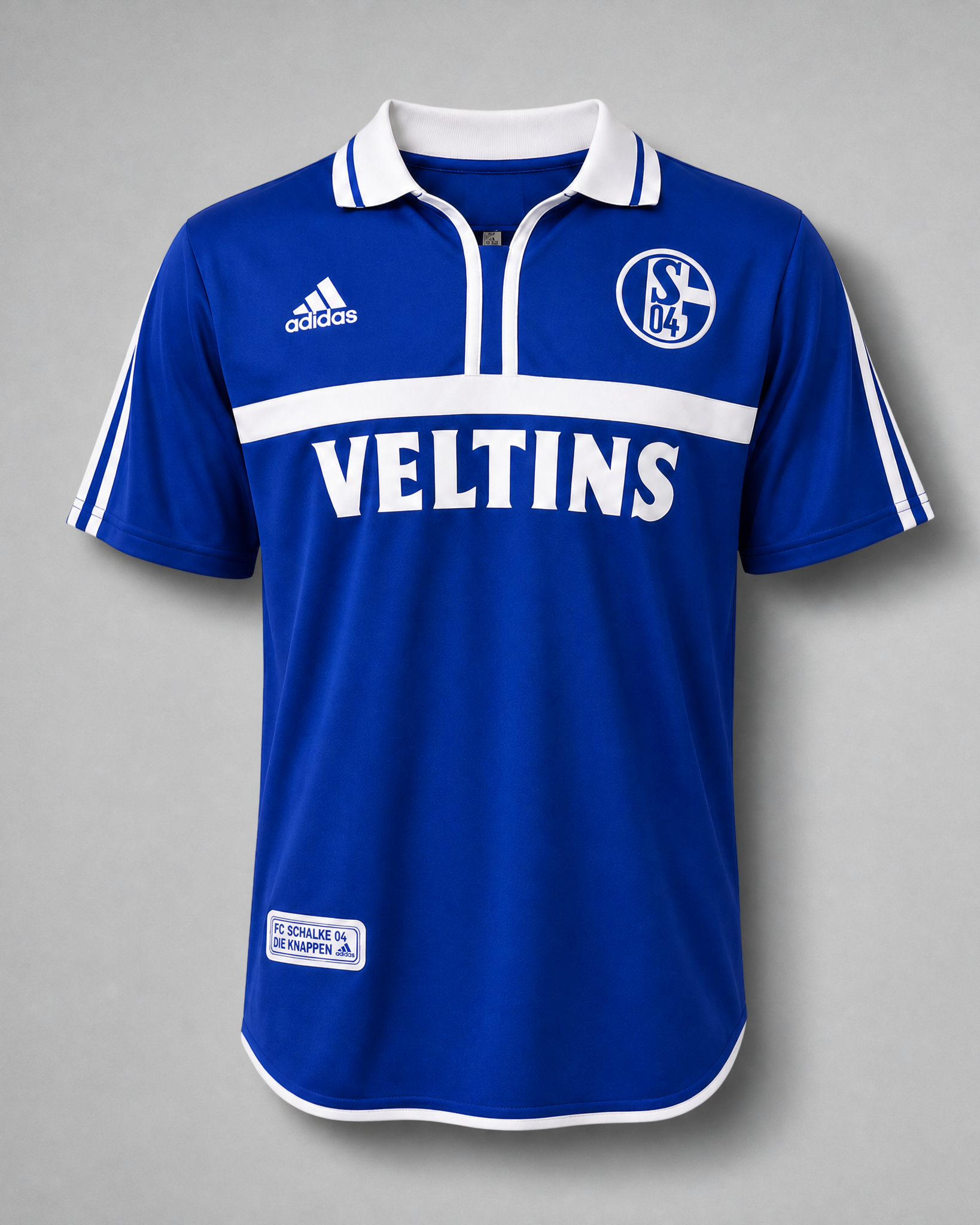 Schalke 04 maglia home 2000/02 blu reale vista frontale completa