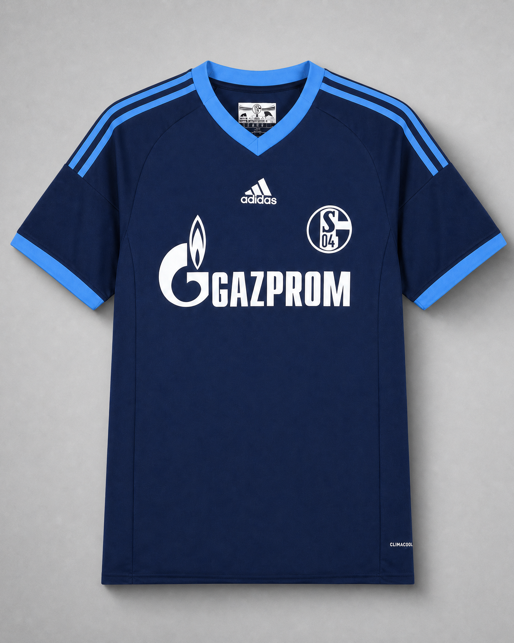 Schalke 04 maglia away 2010/11 blu scuro vista frontale completa