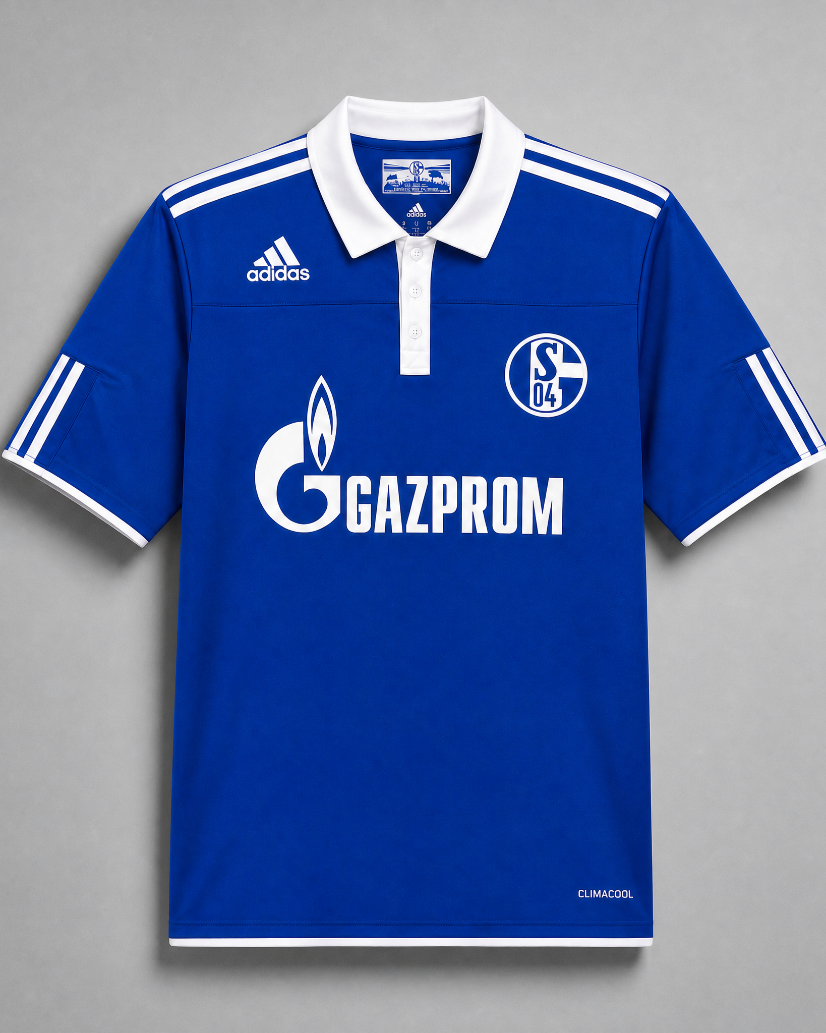 Schalke 04 maglia home 2010/11 blu reale vista frontale completa