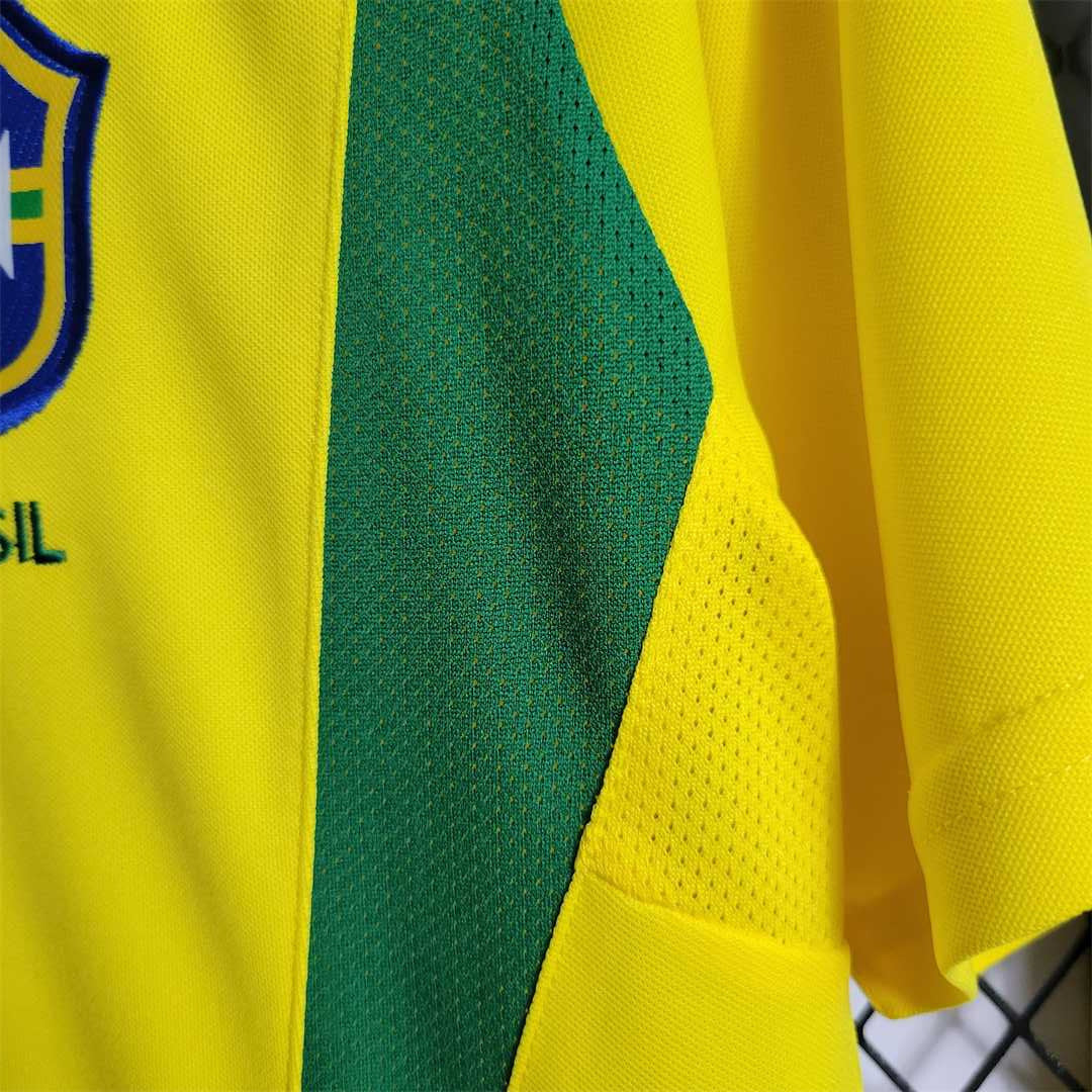 Tessuto maglia Brasile 2002 giallo canarinho