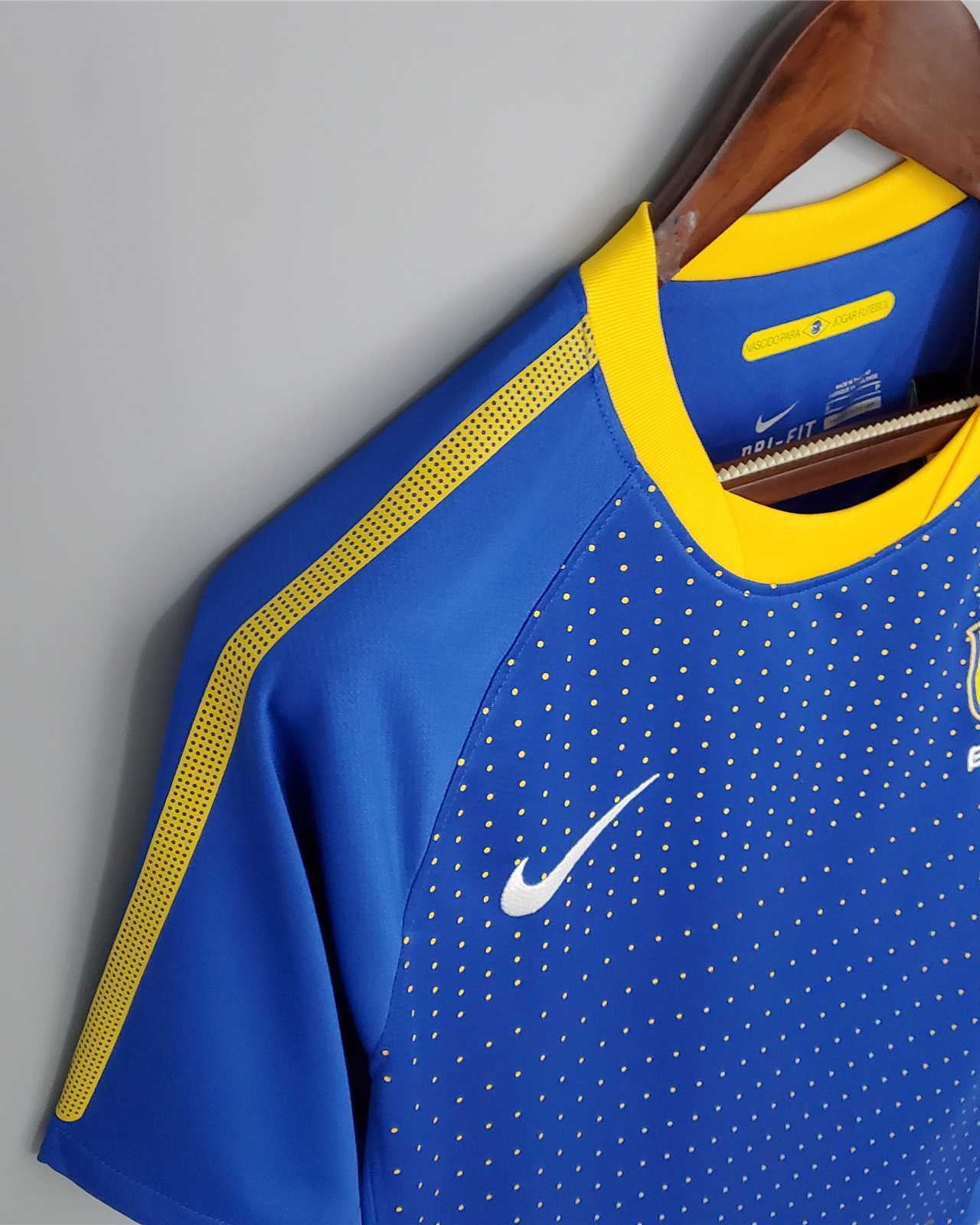 Tessuto maglia Brasile Away 2010 blu intenso