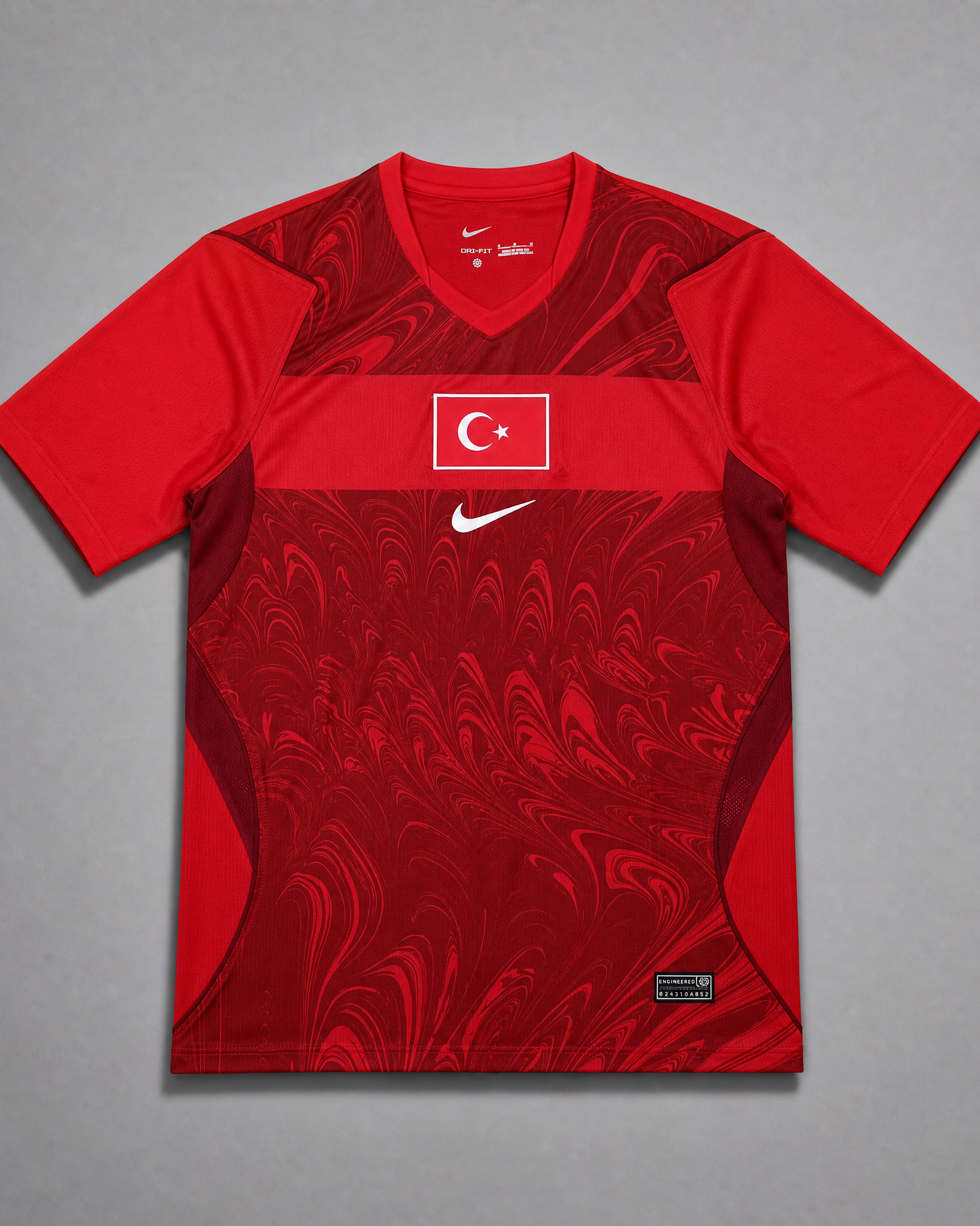 Turkey Maglia Home 2026 World Cup vista frontale design rosso e dettagli bianchi