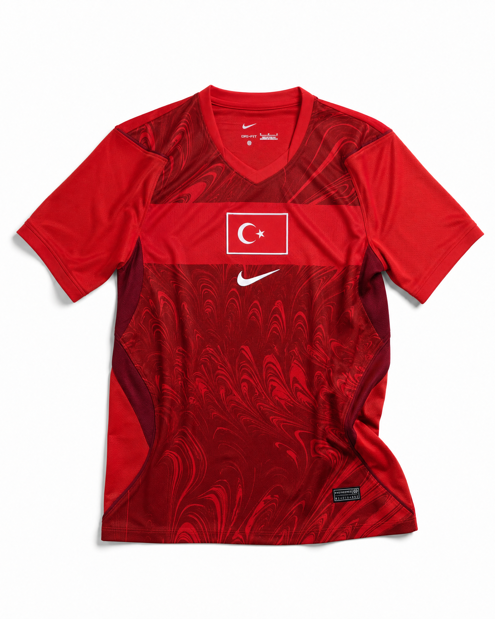 Turkey Maglia Home 2026 World Cup vista frontale design rosso e dettagli bianchi