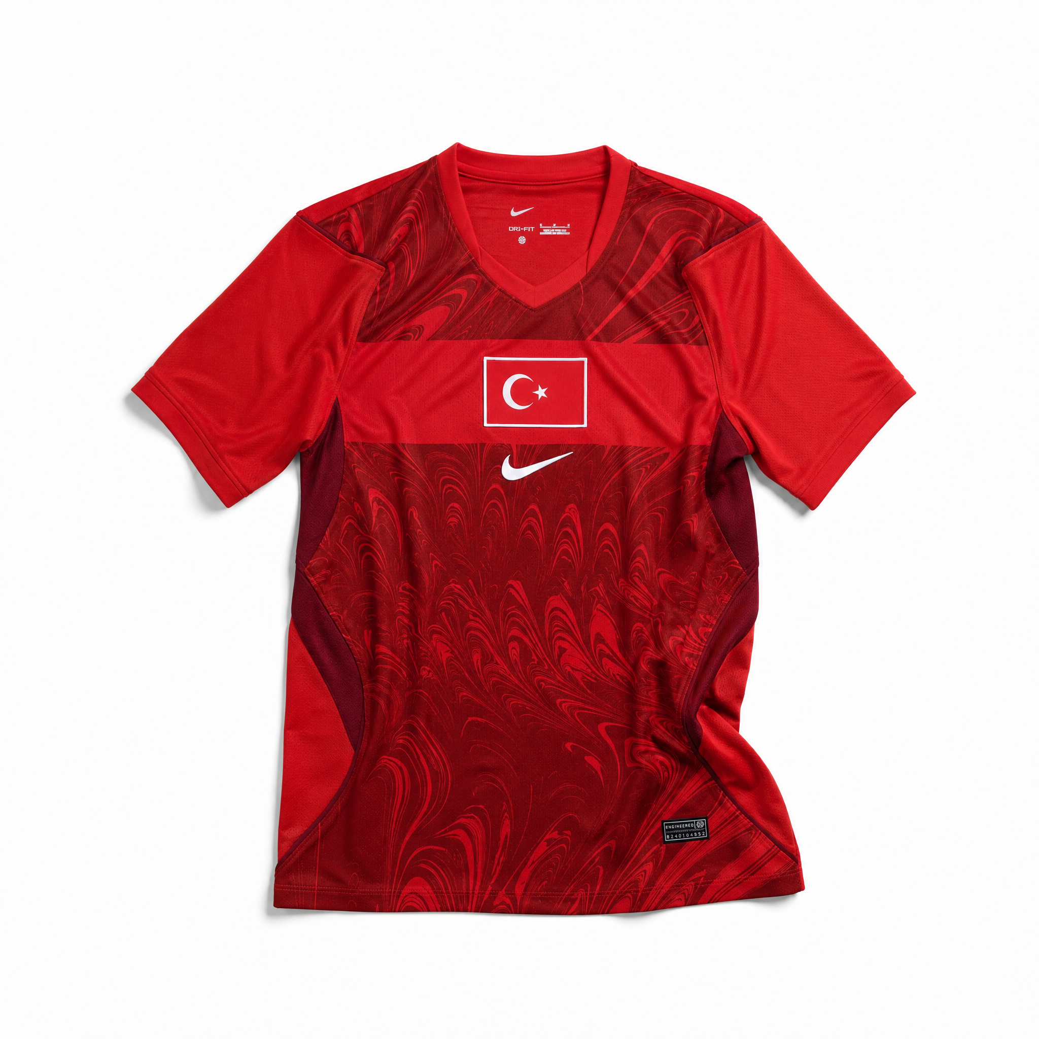 Turkey Maglia Home 2026 World Cup vista frontale design rosso e dettagli bianchi