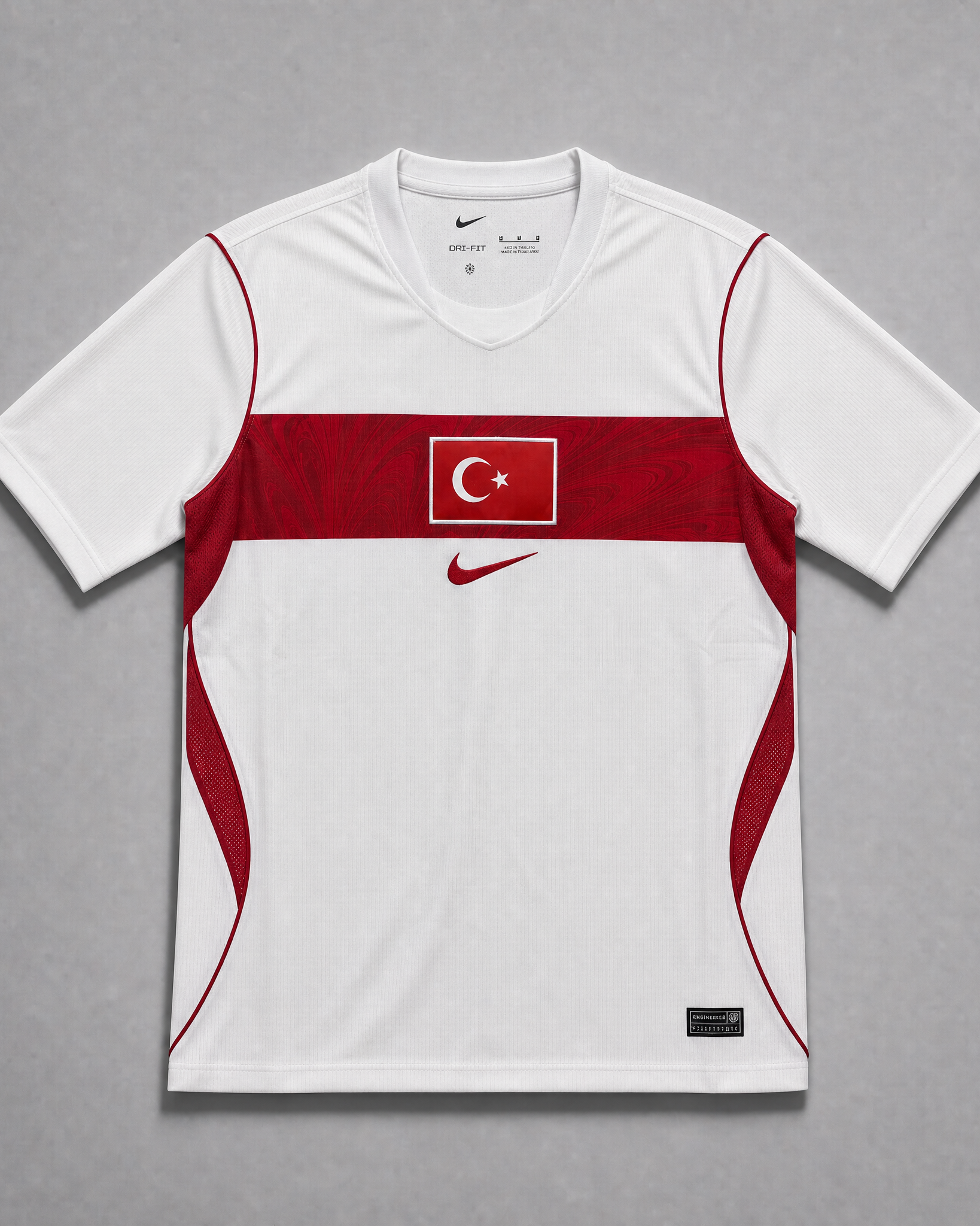 Turkey Maglia Away 2026 World Cup vista frontale design elegante chiaro