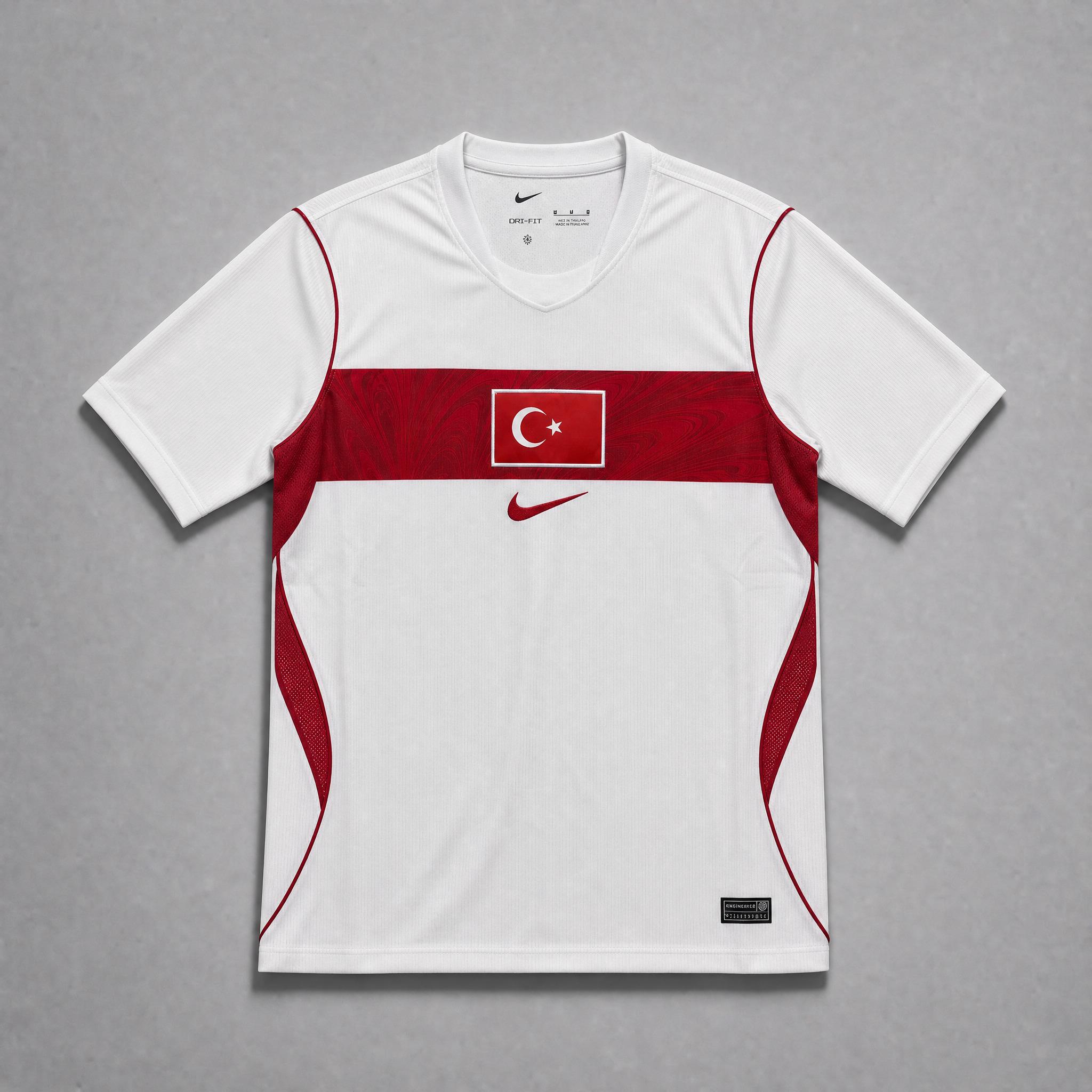 Turkey Maglia Away 2026 World Cup vista frontale design elegante chiaro