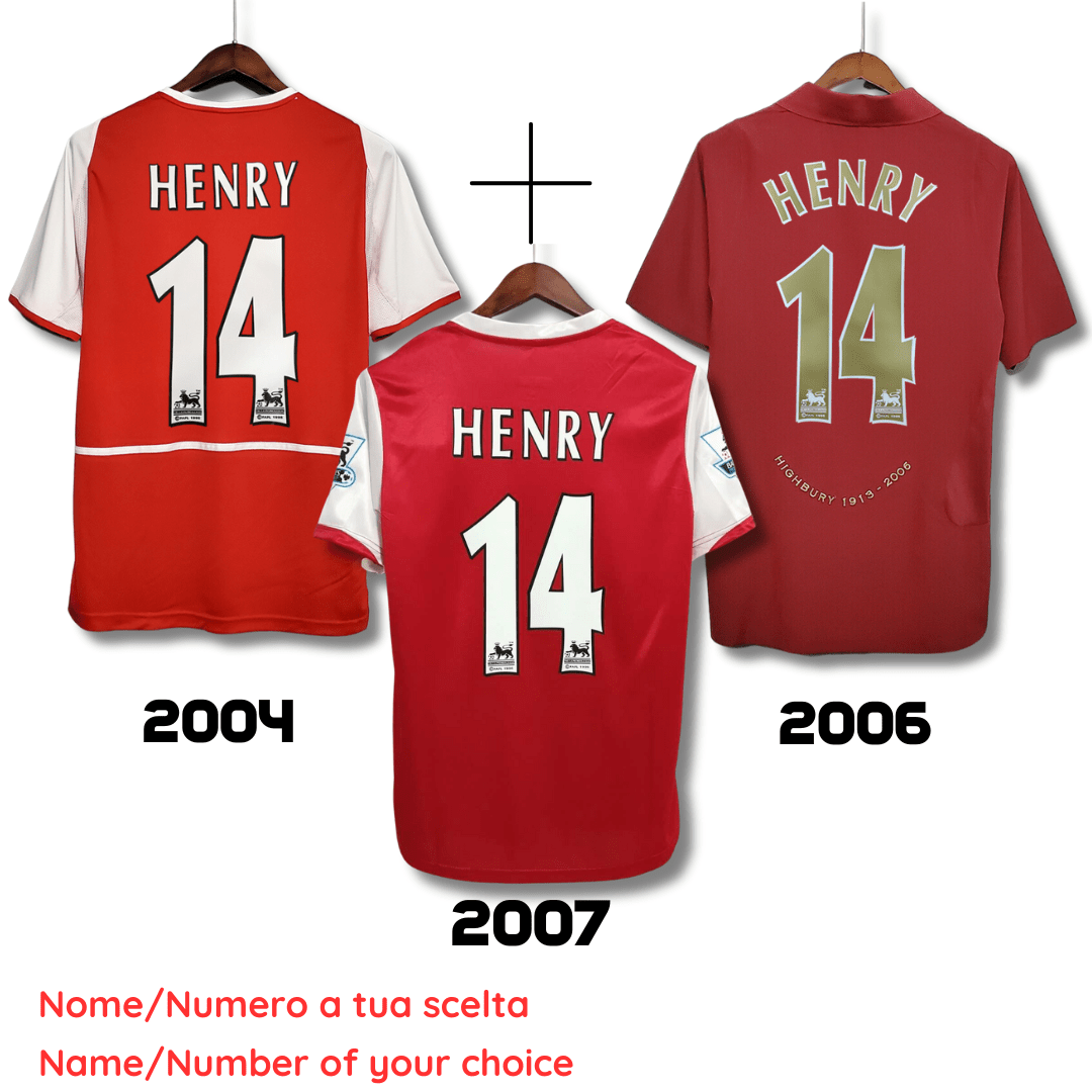 Arsenal 2007 + Arsenal 2006 + Arsenal 2004 - Retro Soccer Kit