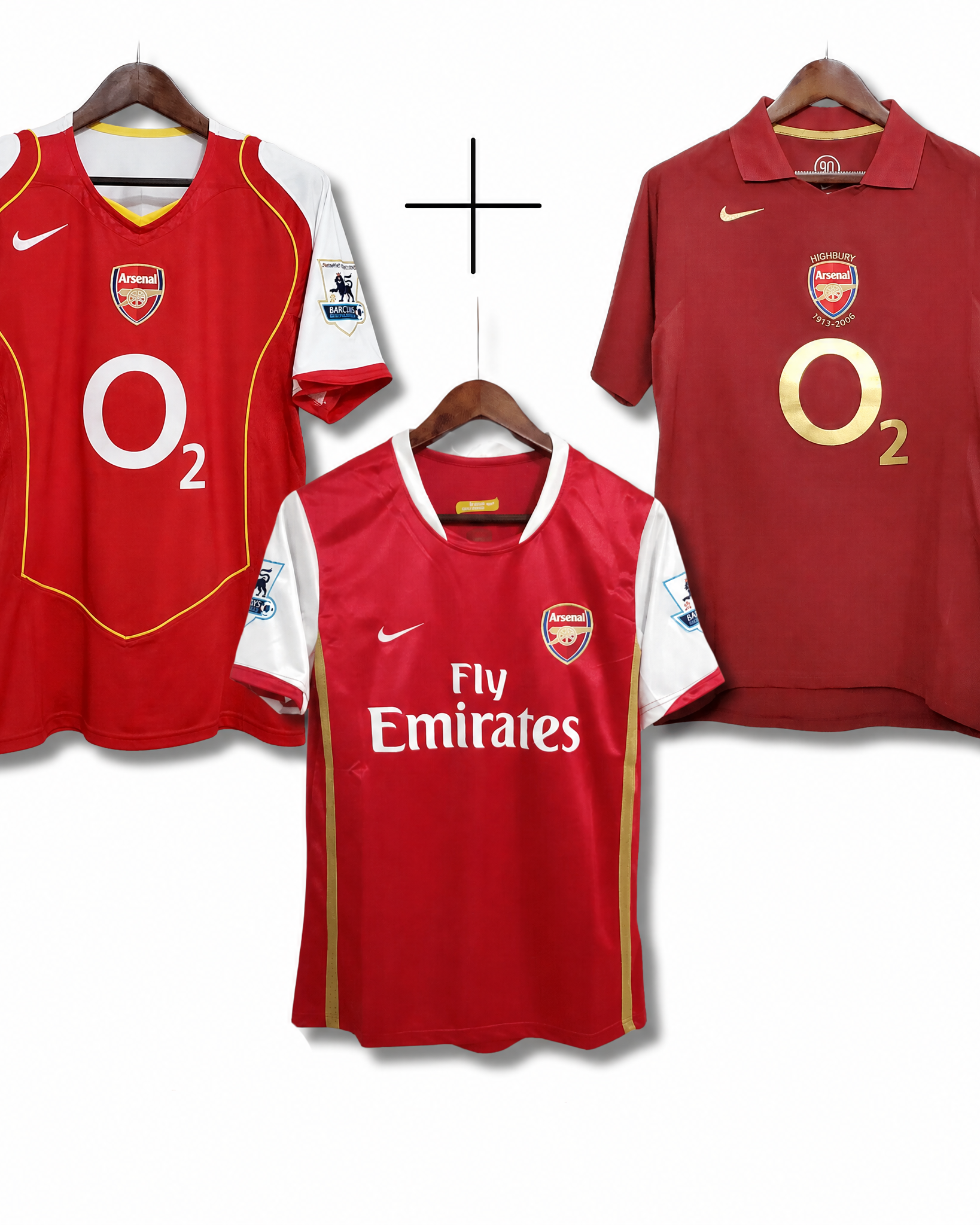 Arsenal 2007 + Arsenal 2006 + Arsenal 2004 - Retro Soccer Kit
