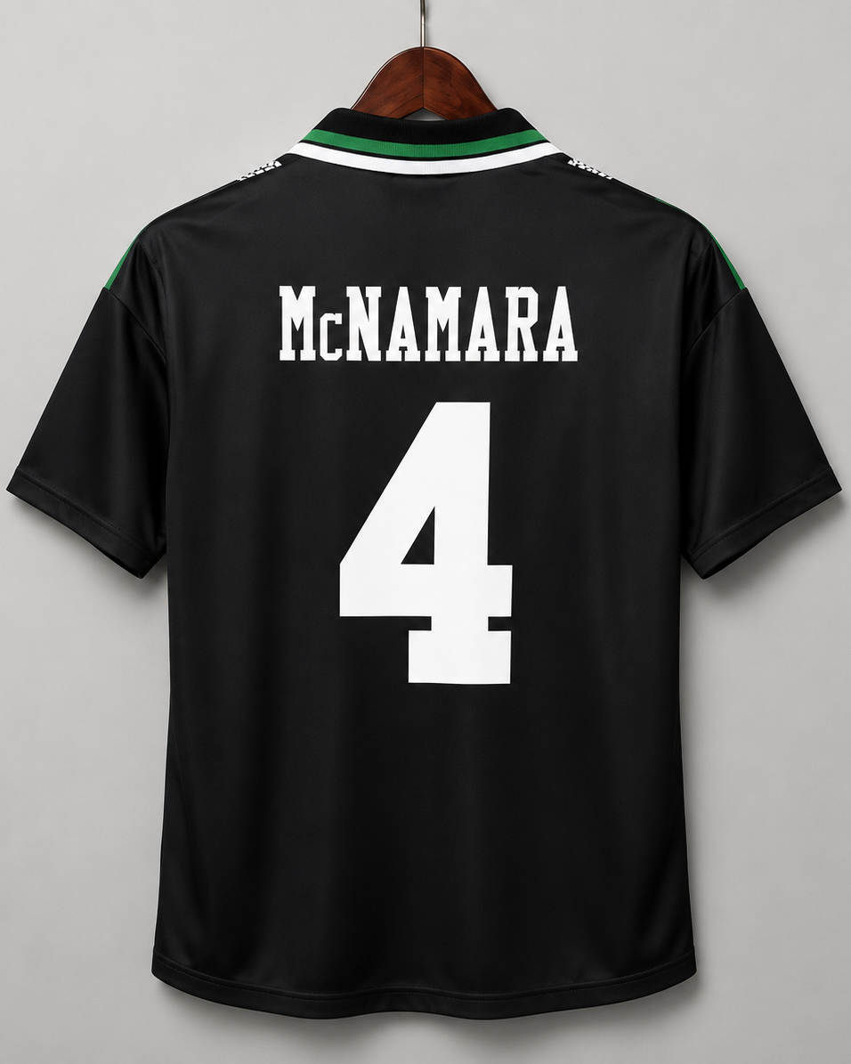 Celtics maglia calcio vintage nero verde stile britannico