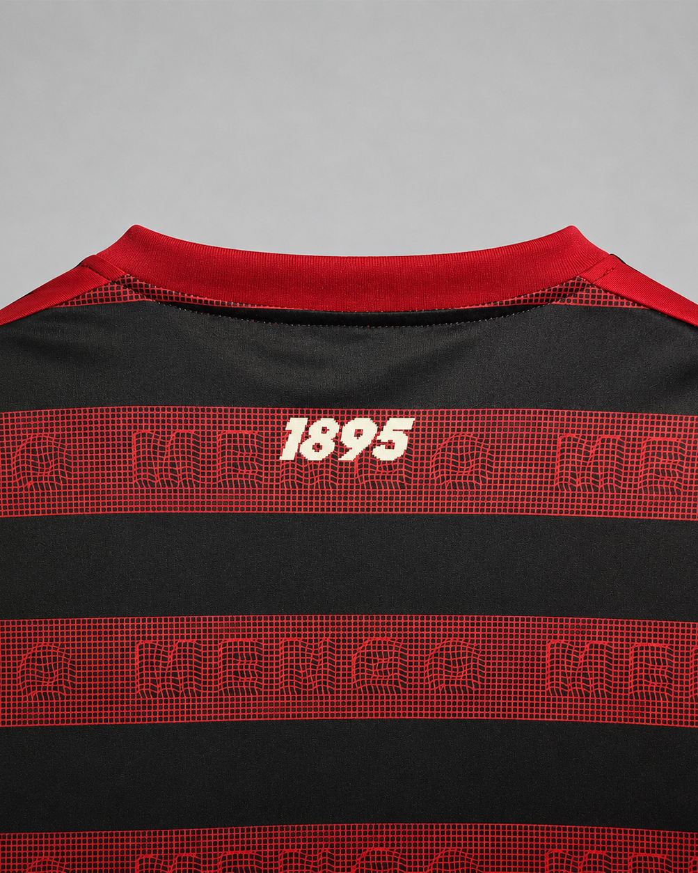 Close-up texture e dettagli Flamengo soccer jersey 2018/19