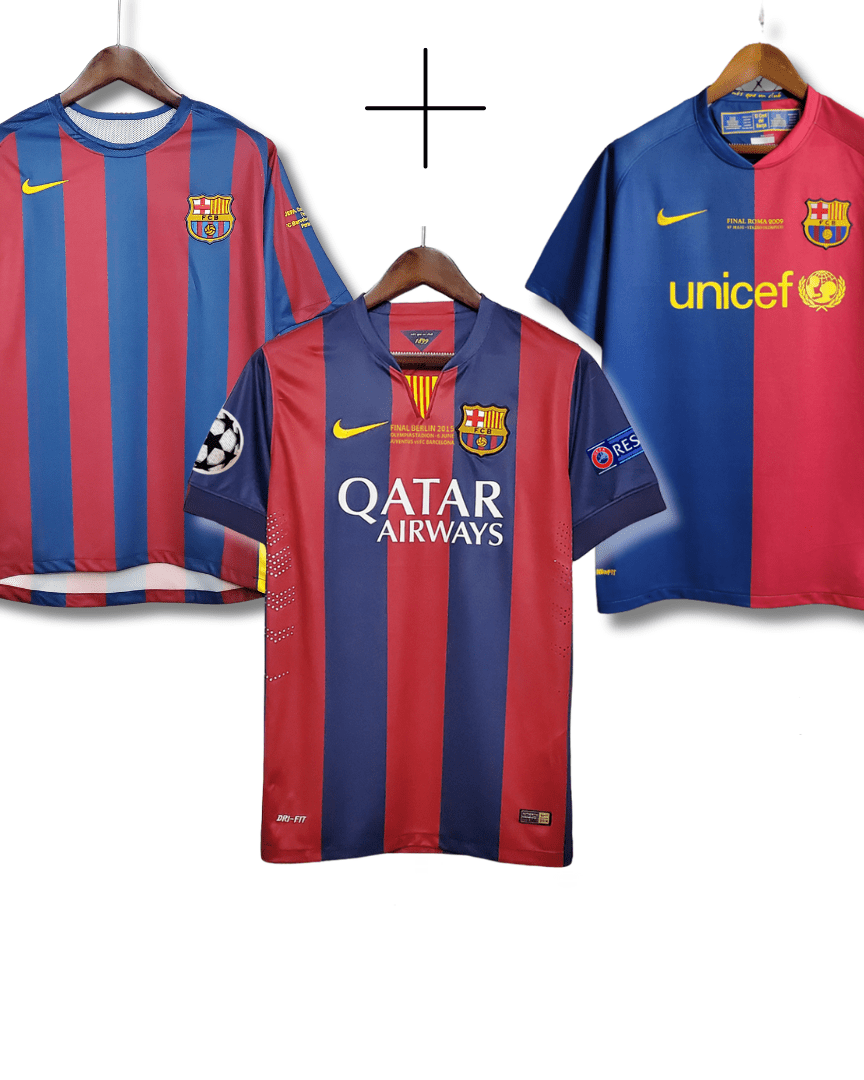 Barcellona 2006 + Barcellona 2009 + Barcellona 2015 - Retro Soccer Kit