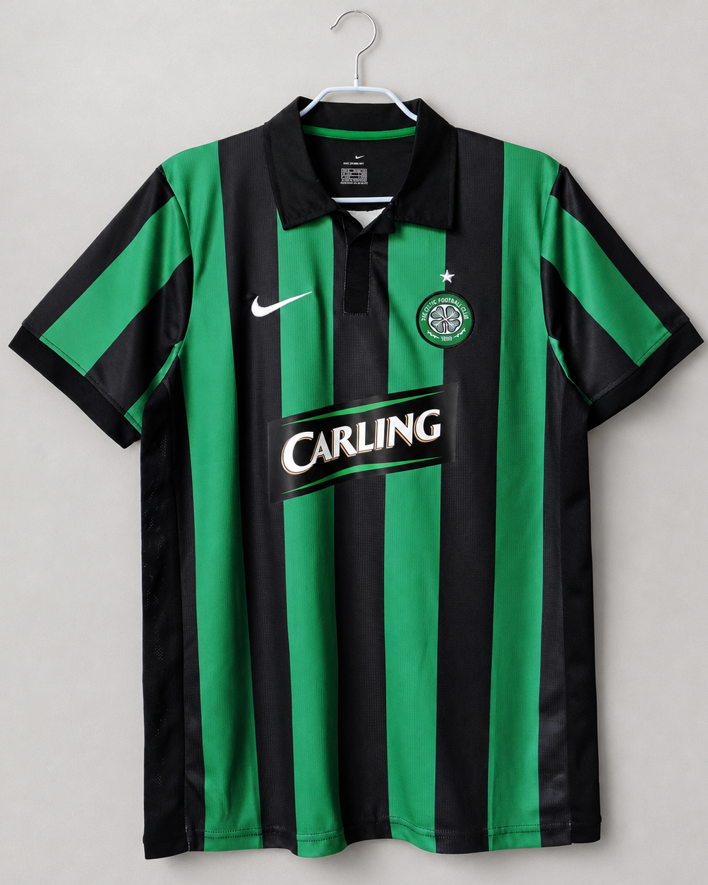 Celtic maglia away 2005/06 verde e nera vintage