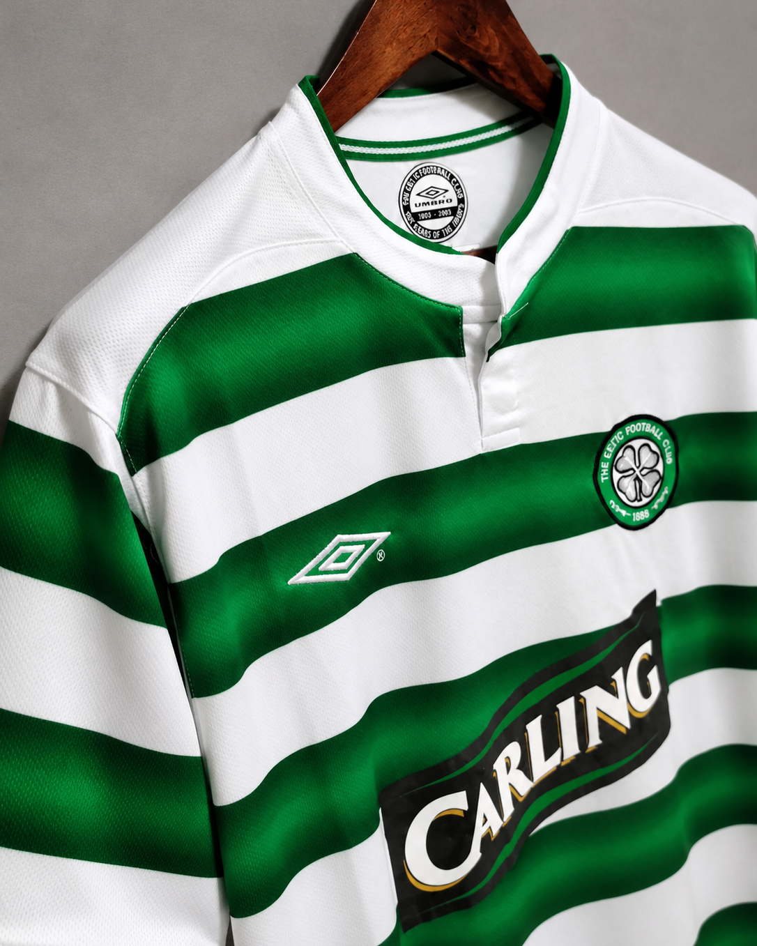 Maglia Celtic home vintage con numero 7 sul retro