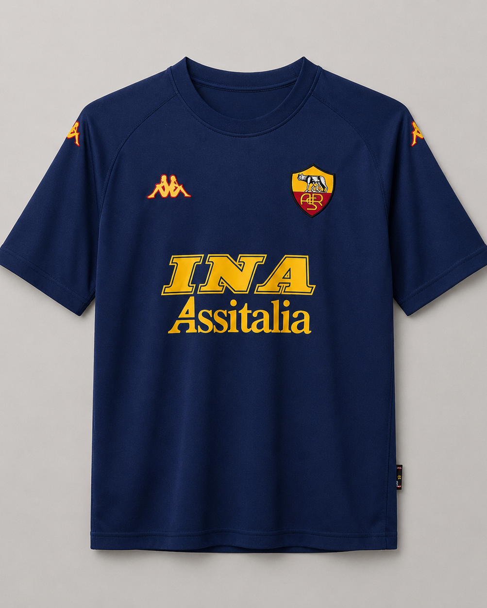 Maglia Roma Third 2000/01 blu Kappa con sponsor INA Assitalia