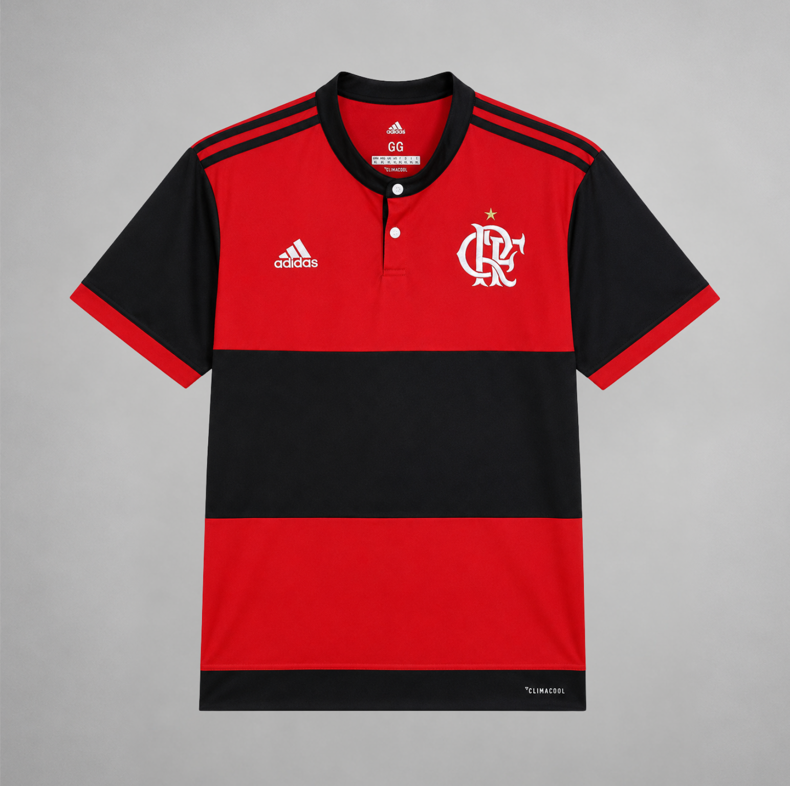 Flamengo maglia home 2017/18 rossonera vista frontale completa