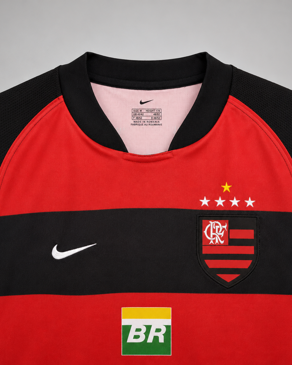 Flamengo maglia home 2003/04 rosso nera stile rétro brasiliano