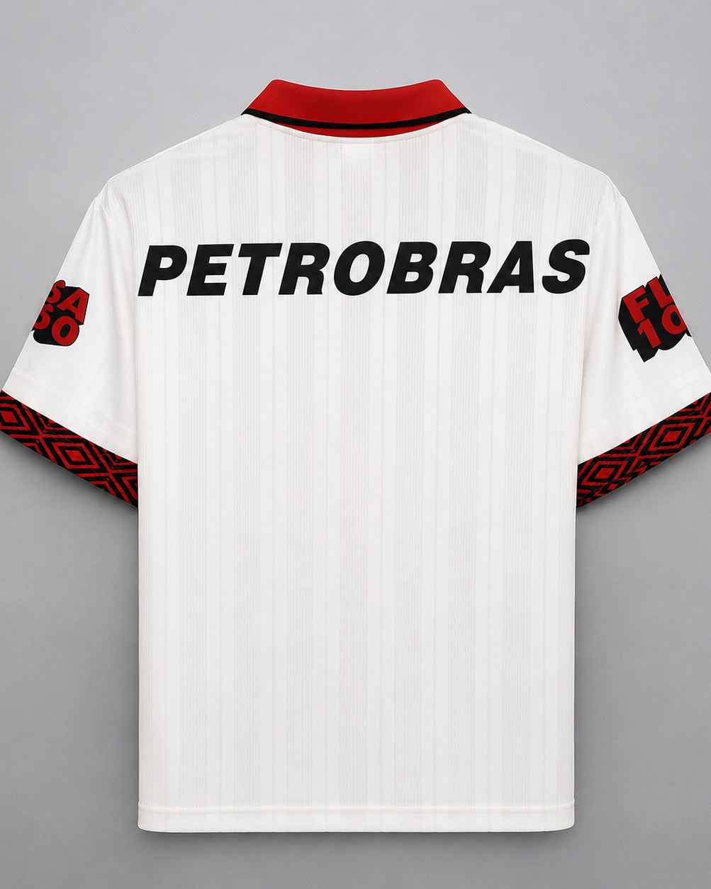 Flamengo maglia away 1995 anniversario 100 anni colore bianco con fascia rosso nera