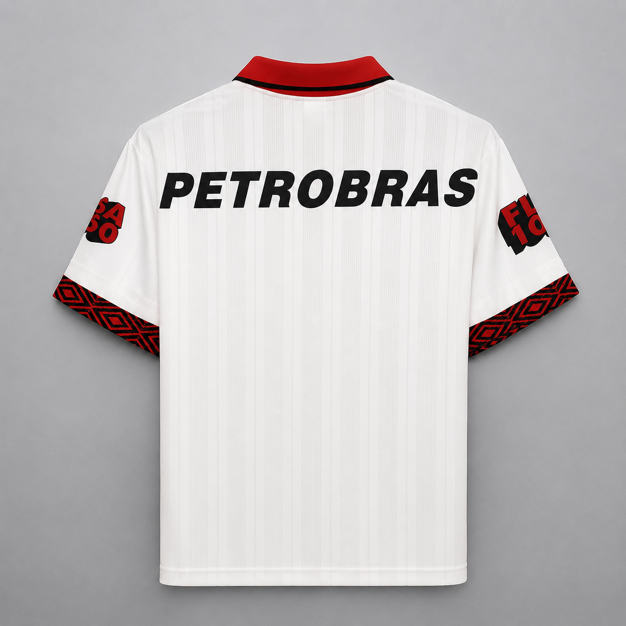 Flamengo maglia away 1995 anniversario 100 anni colore bianco con fascia rosso nera