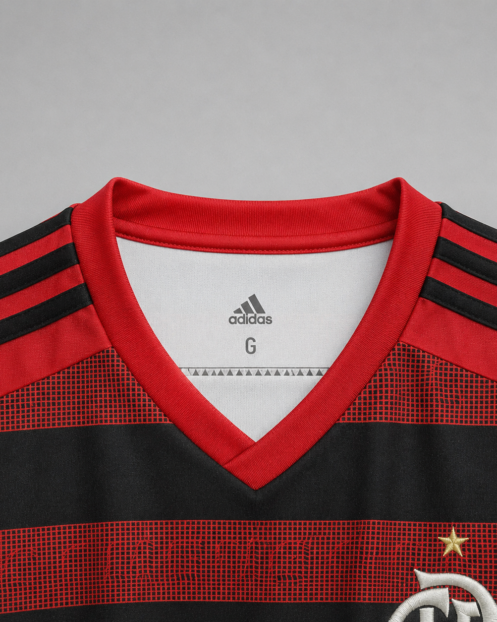 Flamengo maglia home 2018/19 rosso nera stile moderno rétro