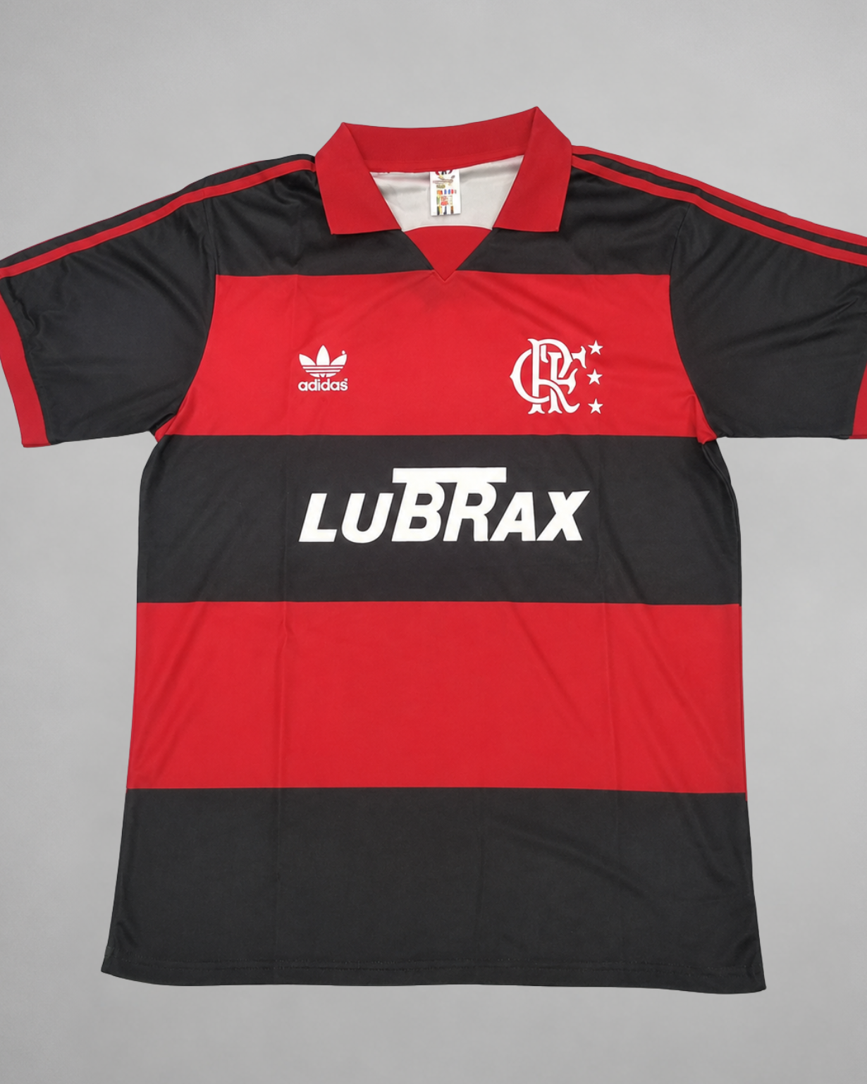 Flamengo maglia home 1990 91 rosso nera stile rétro brasiliano
