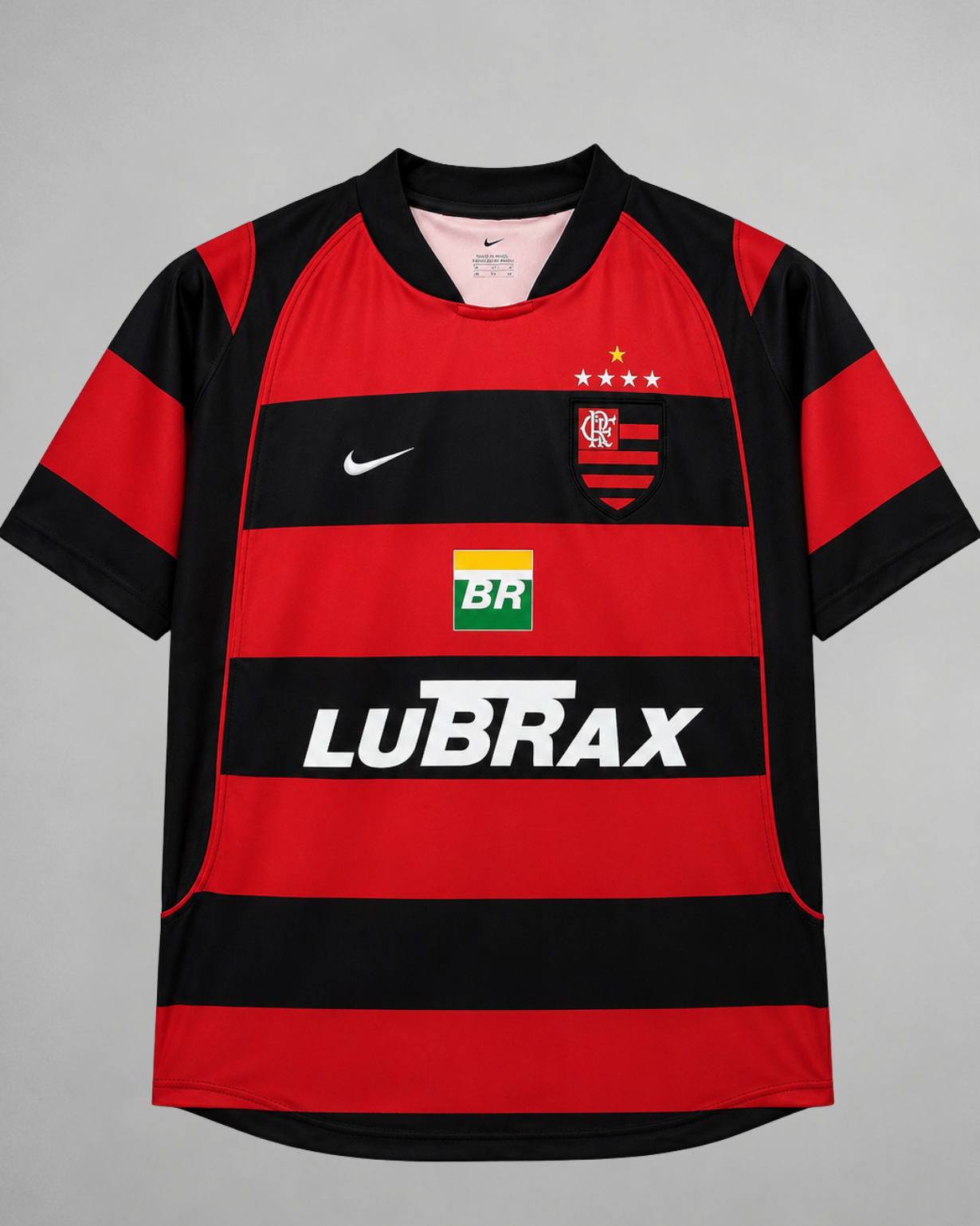 Flamengo home shirt 2003/04 con bande orizzontali rosso nere