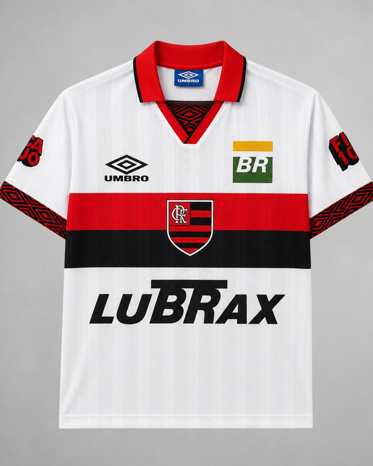 Flamengo maglia away 1995/96 bianca con fascia rosso nera